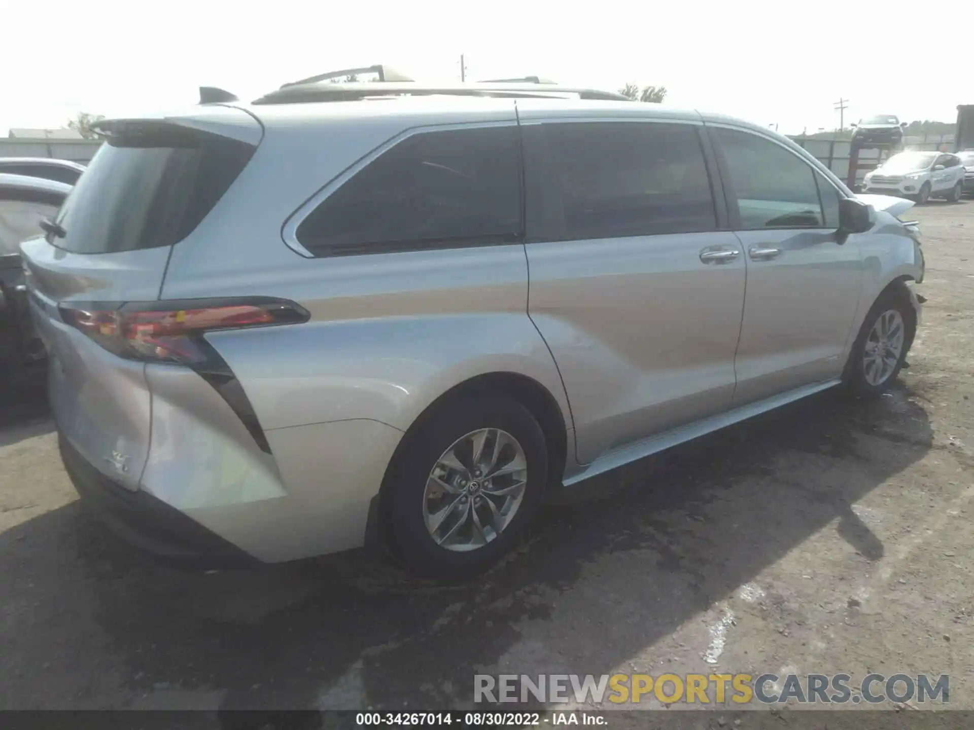 4 Фотография поврежденного автомобиля 5TDYRKEC9MS061468 TOYOTA SIENNA 2021