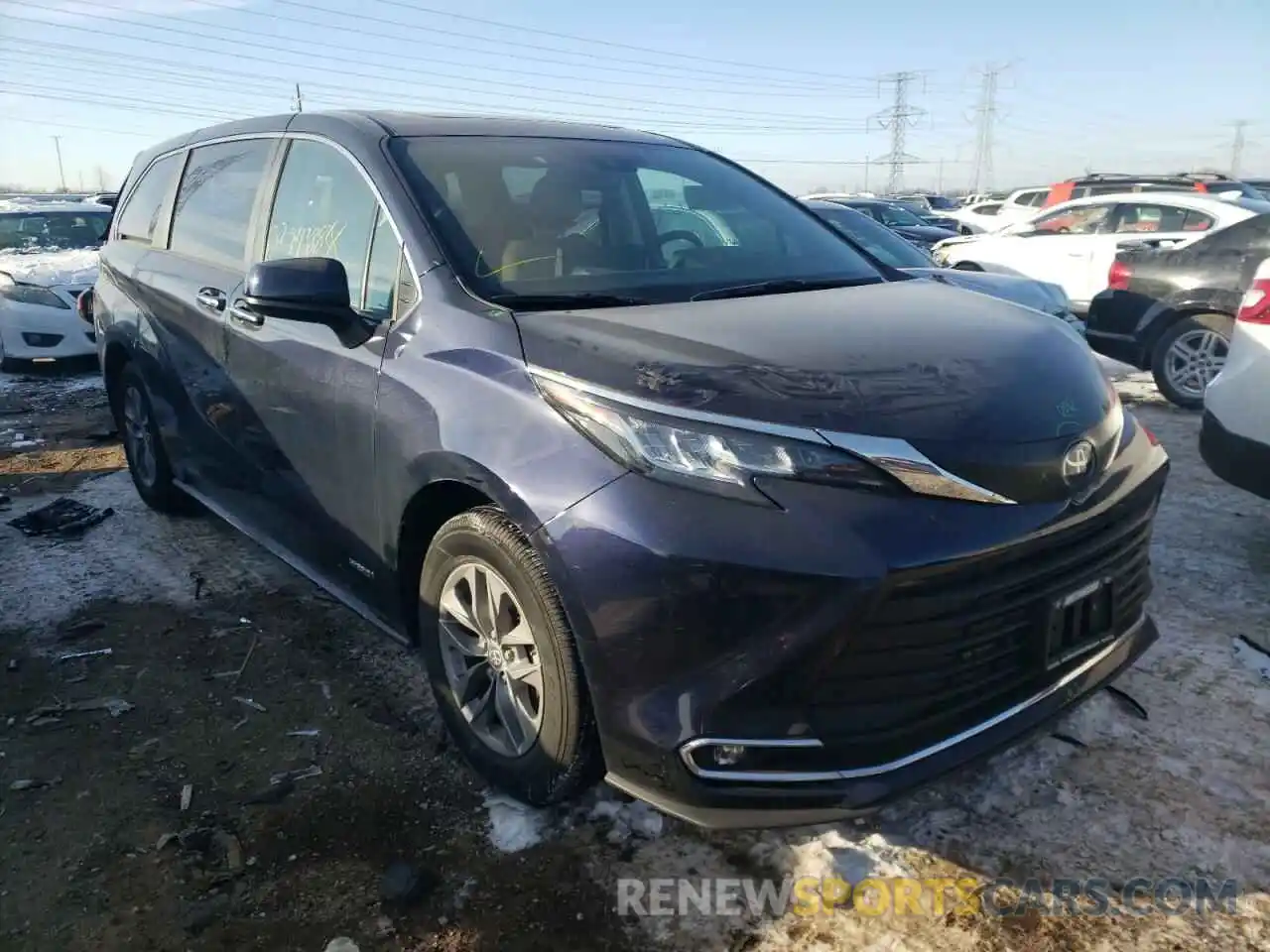 1 Photograph of a damaged car 5TDYRKECXMS008312 TOYOTA SIENNA 2021