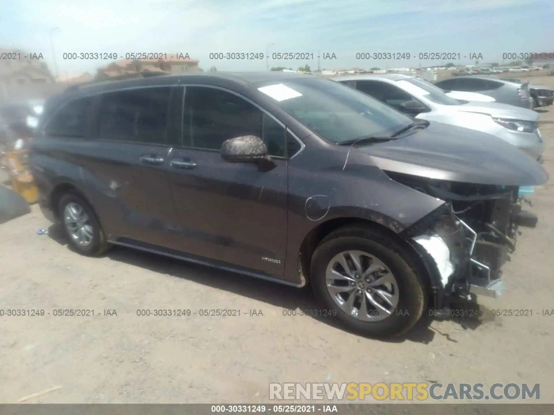 1 Photograph of a damaged car 5TDYRKECXMS028169 TOYOTA SIENNA 2021