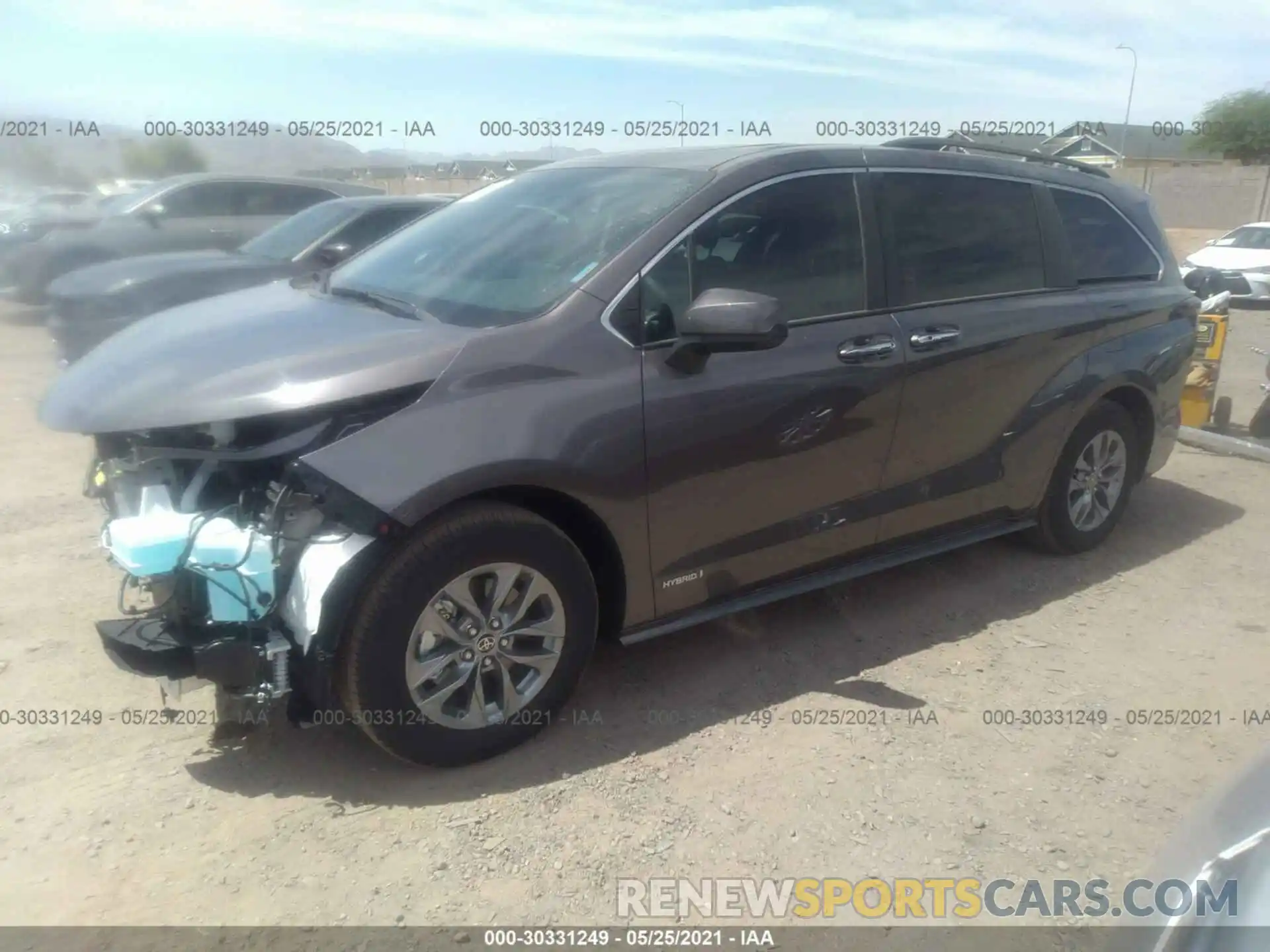 2 Photograph of a damaged car 5TDYRKECXMS028169 TOYOTA SIENNA 2021