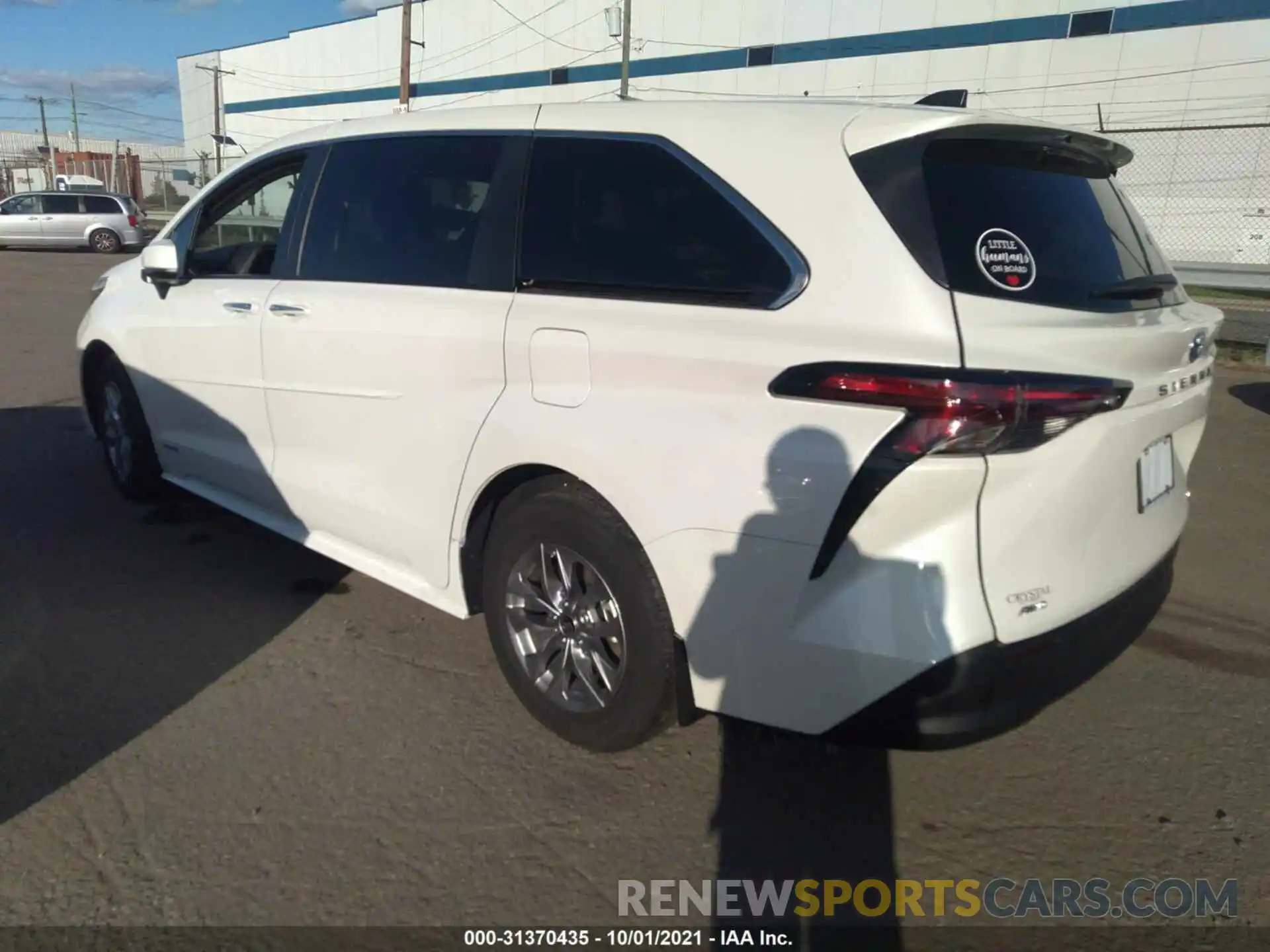 3 Фотография поврежденного автомобиля 5TDYSKFC0MS012873 TOYOTA SIENNA 2021