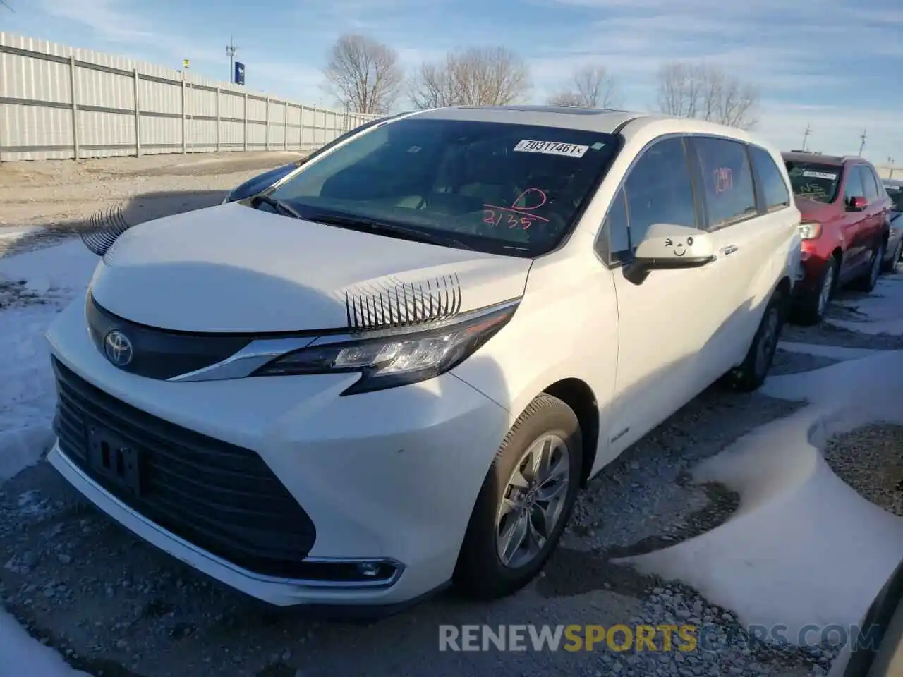 2 Photograph of a damaged car 5TDYSKFC2MS002135 TOYOTA SIENNA 2021