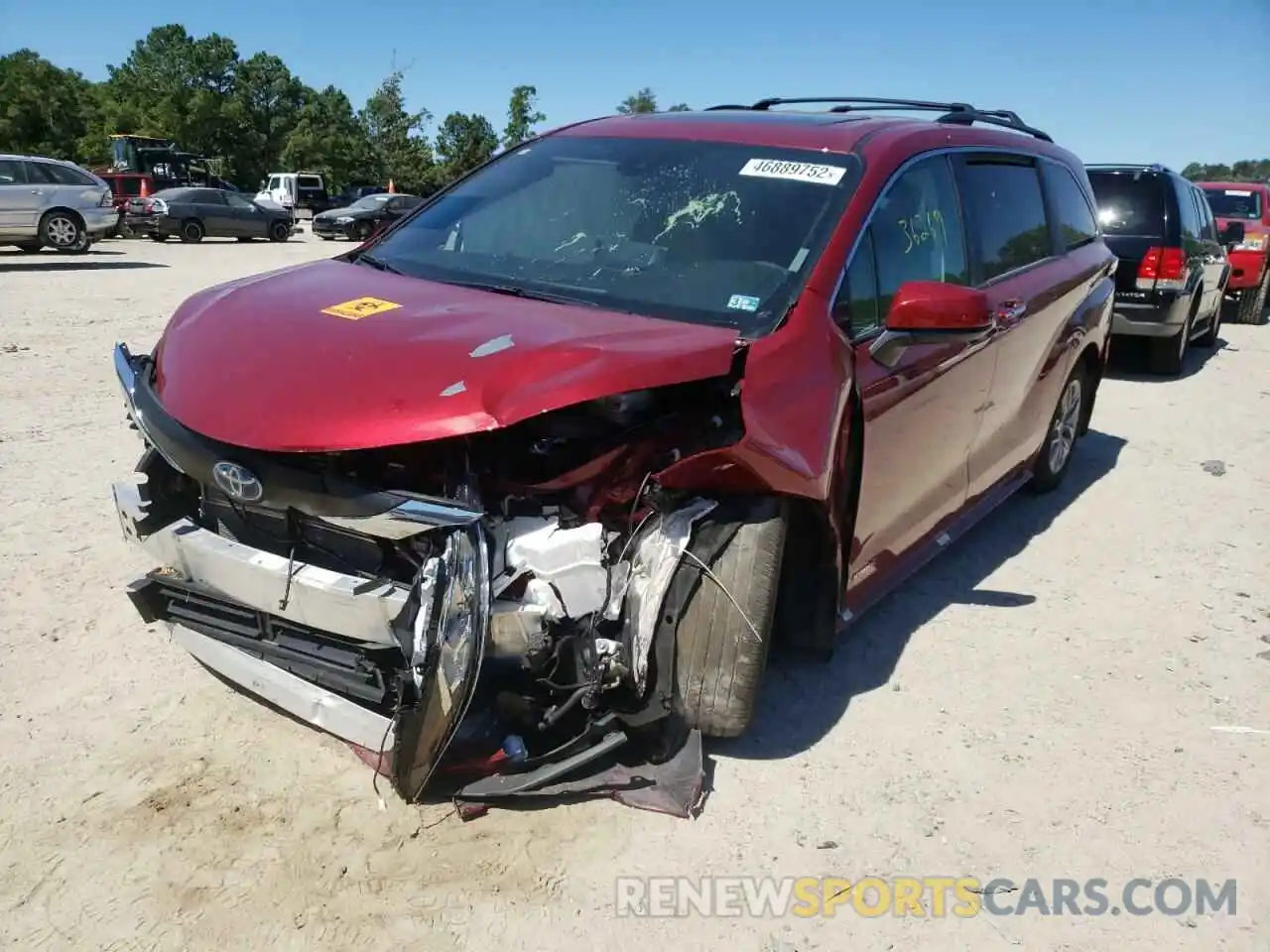 2 Photograph of a damaged car 5TDYSKFC3MS018246 TOYOTA SIENNA 2021