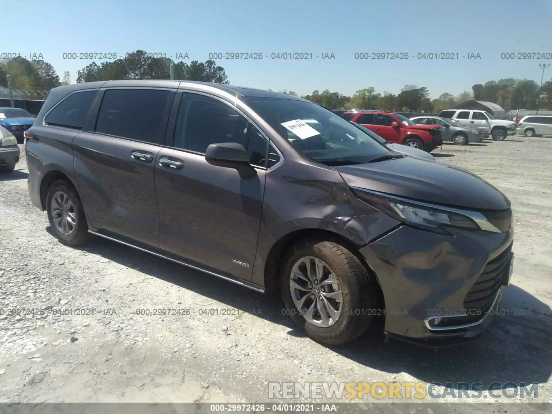 1 Photograph of a damaged car 5TDYSKFC5MS006745 TOYOTA SIENNA 2021