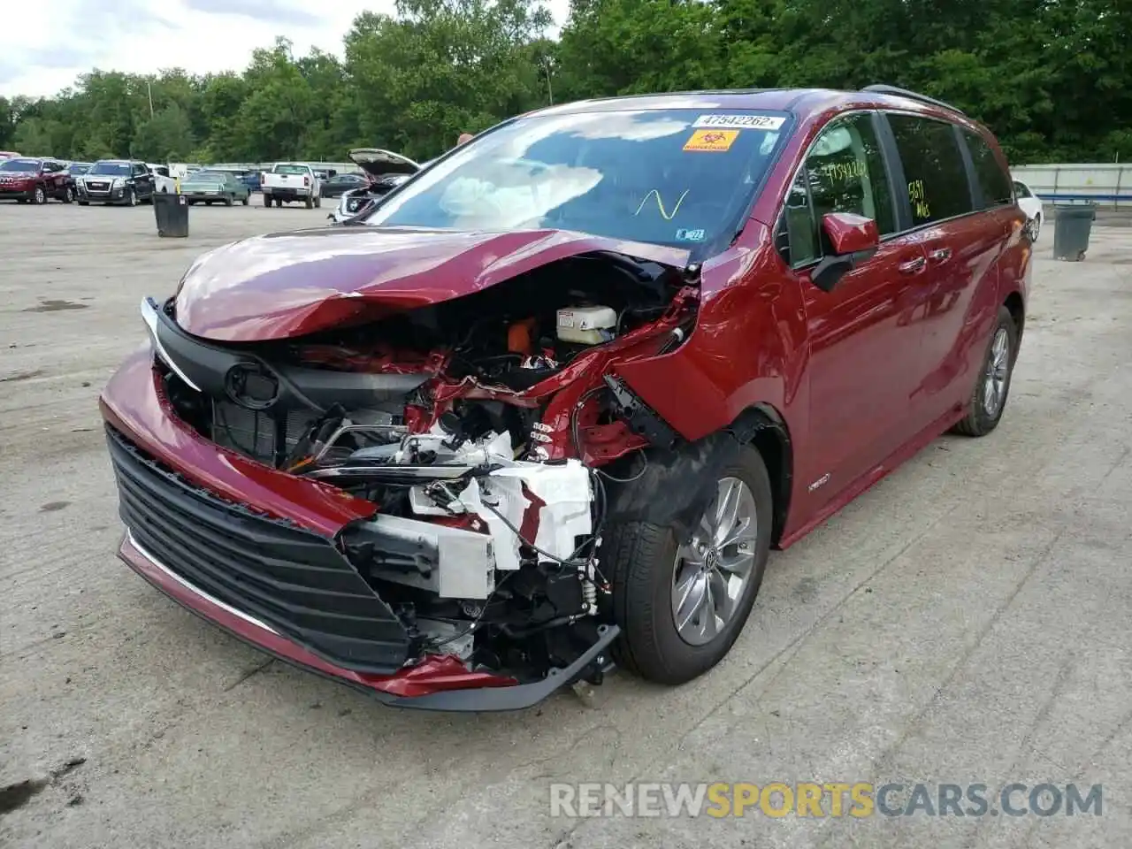 2 Photograph of a damaged car 5TDYSKFC5MS036845 TOYOTA SIENNA 2021