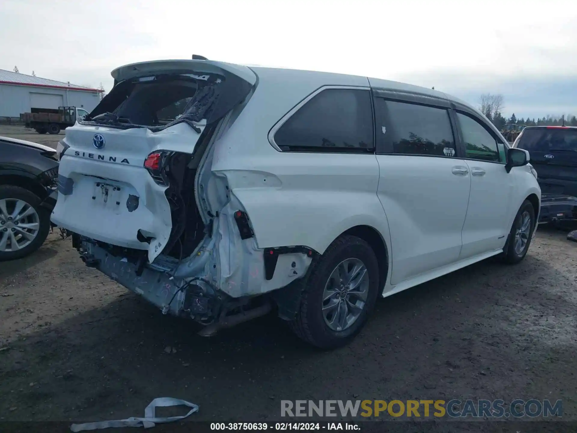 4 Фотография поврежденного автомобиля 5TDYSKFC6MS030245 TOYOTA SIENNA 2021