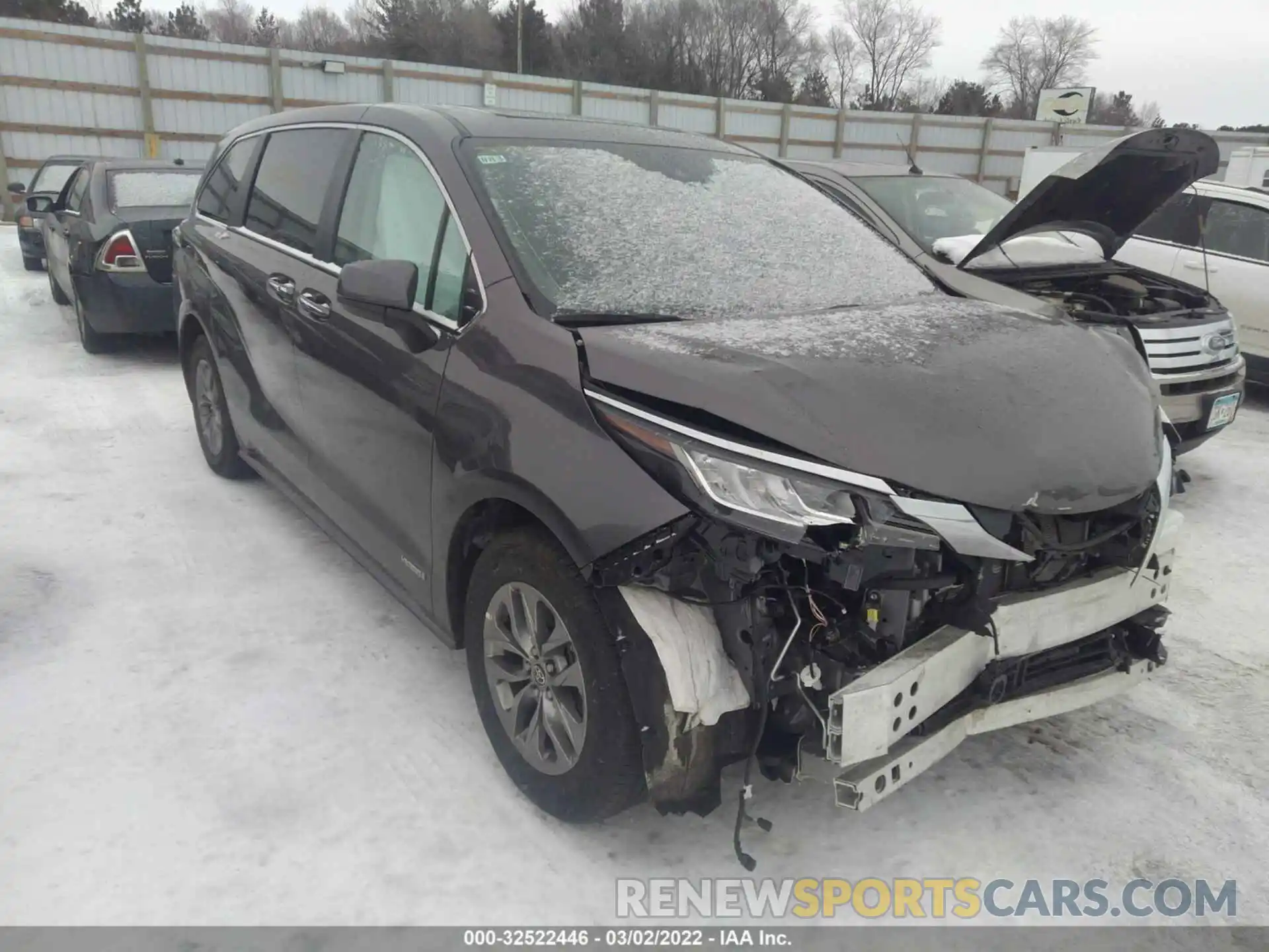 1 Photograph of a damaged car 5TDYSKFC7MS009548 TOYOTA SIENNA 2021