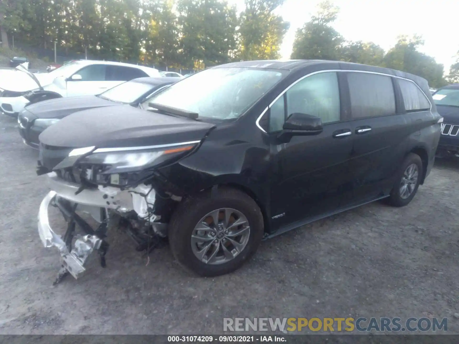 2 Фотография поврежденного автомобиля 5TDYSKFC7MS020517 TOYOTA SIENNA 2021