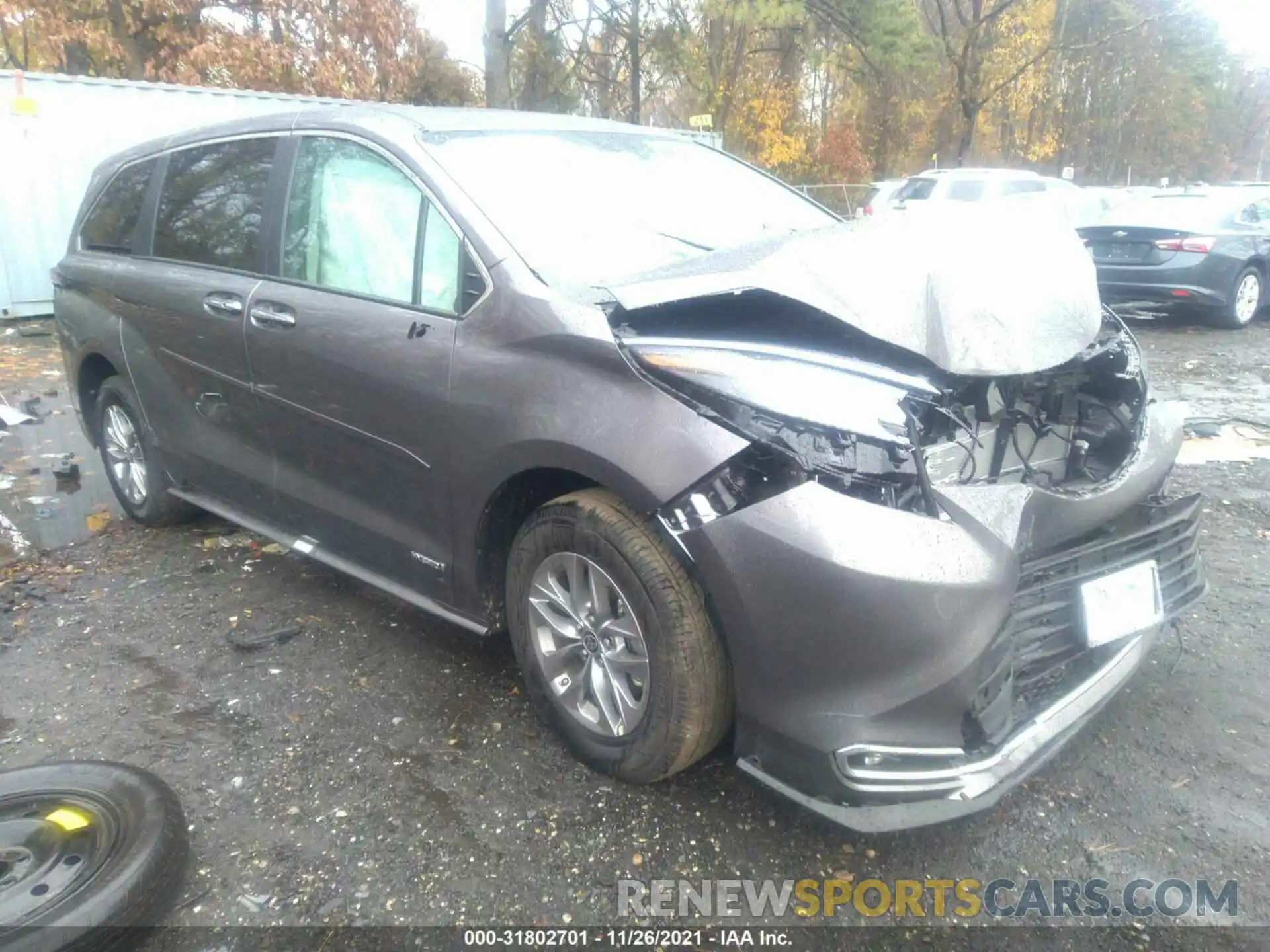 1 Photograph of a damaged car 5TDYSKFC7MS040394 TOYOTA SIENNA 2021