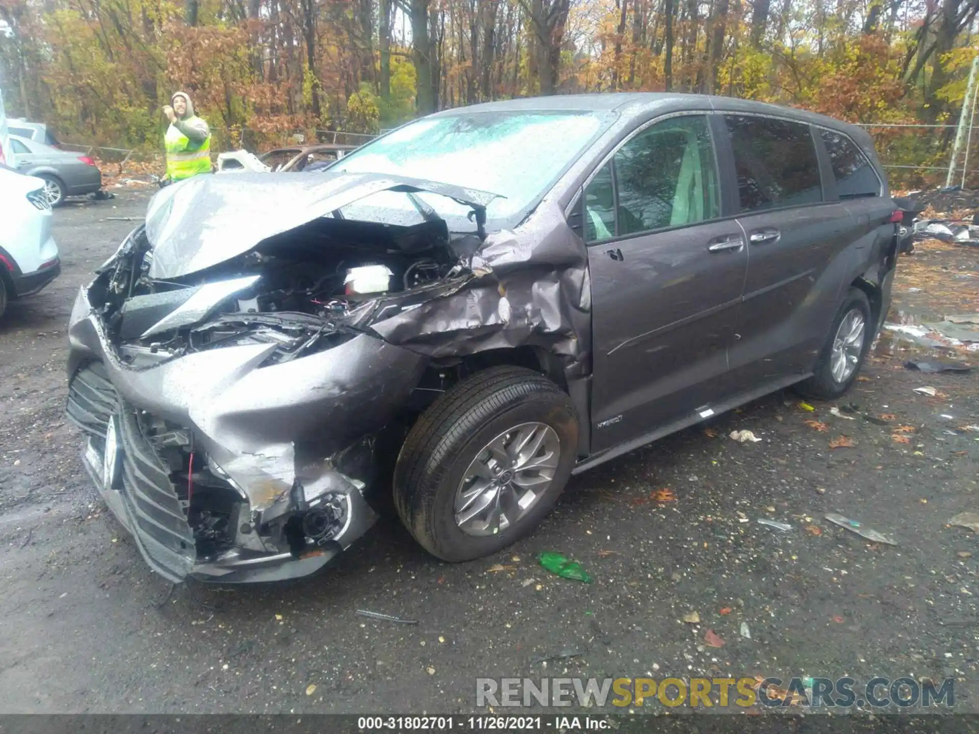 2 Photograph of a damaged car 5TDYSKFC7MS040394 TOYOTA SIENNA 2021