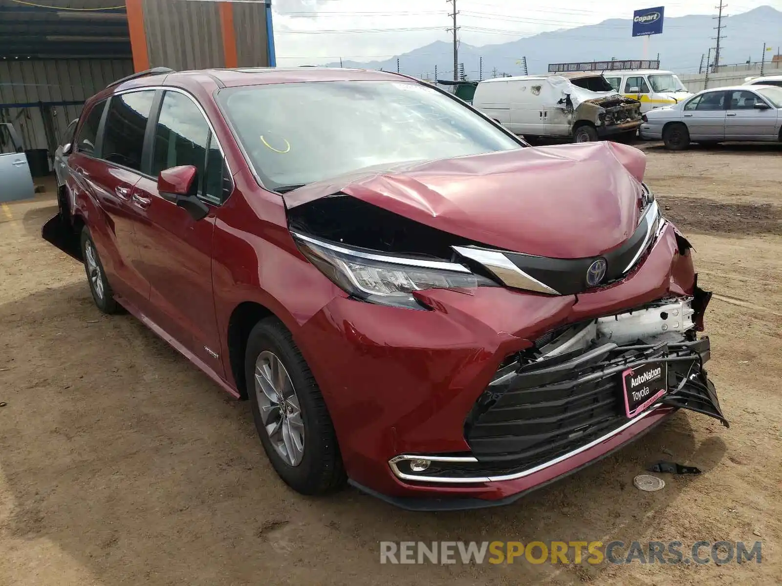 1 Photograph of a damaged car 5TDYSKFC8MS016394 TOYOTA SIENNA 2021