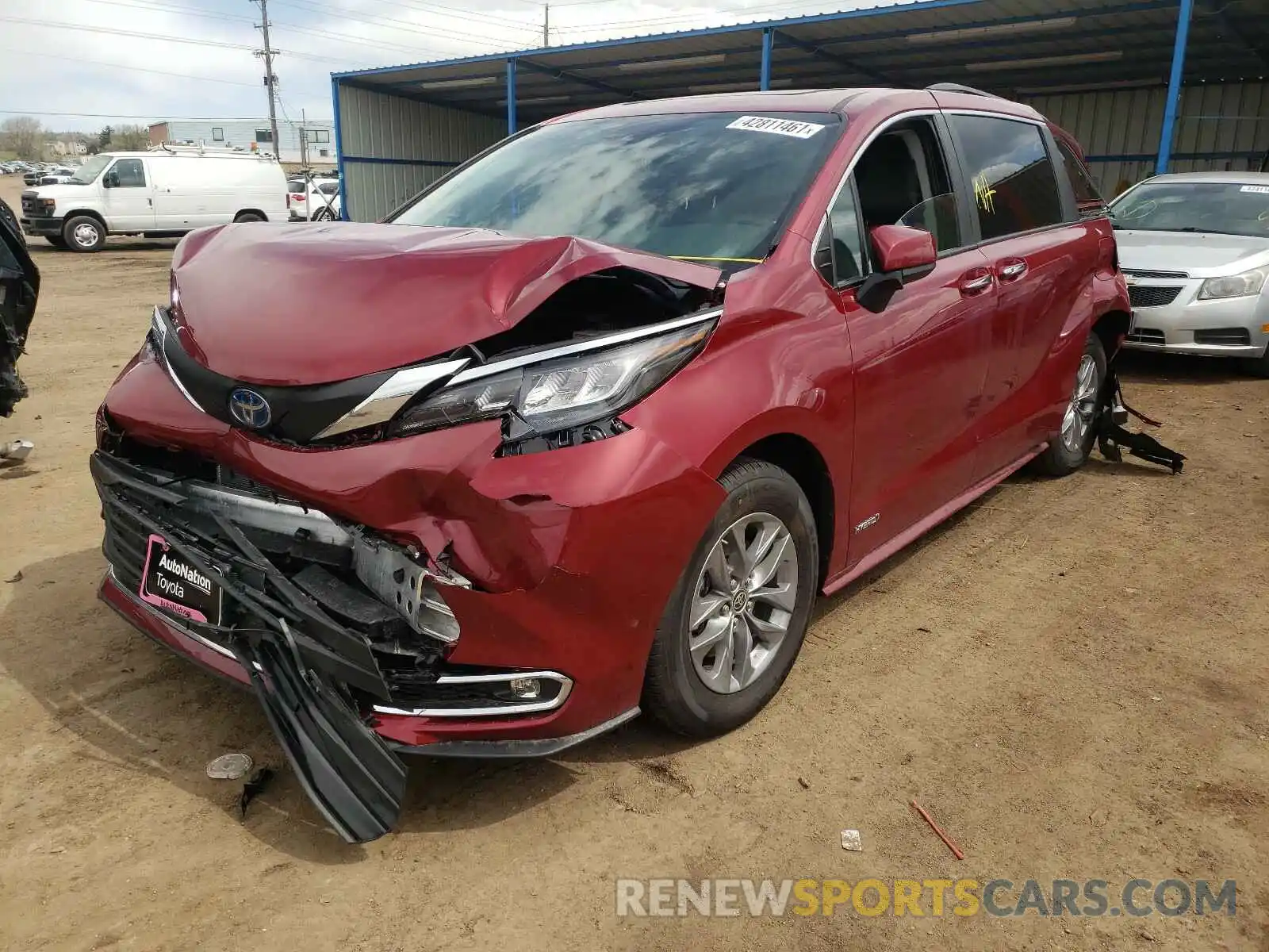 2 Фотография поврежденного автомобиля 5TDYSKFC8MS016394 TOYOTA SIENNA 2021