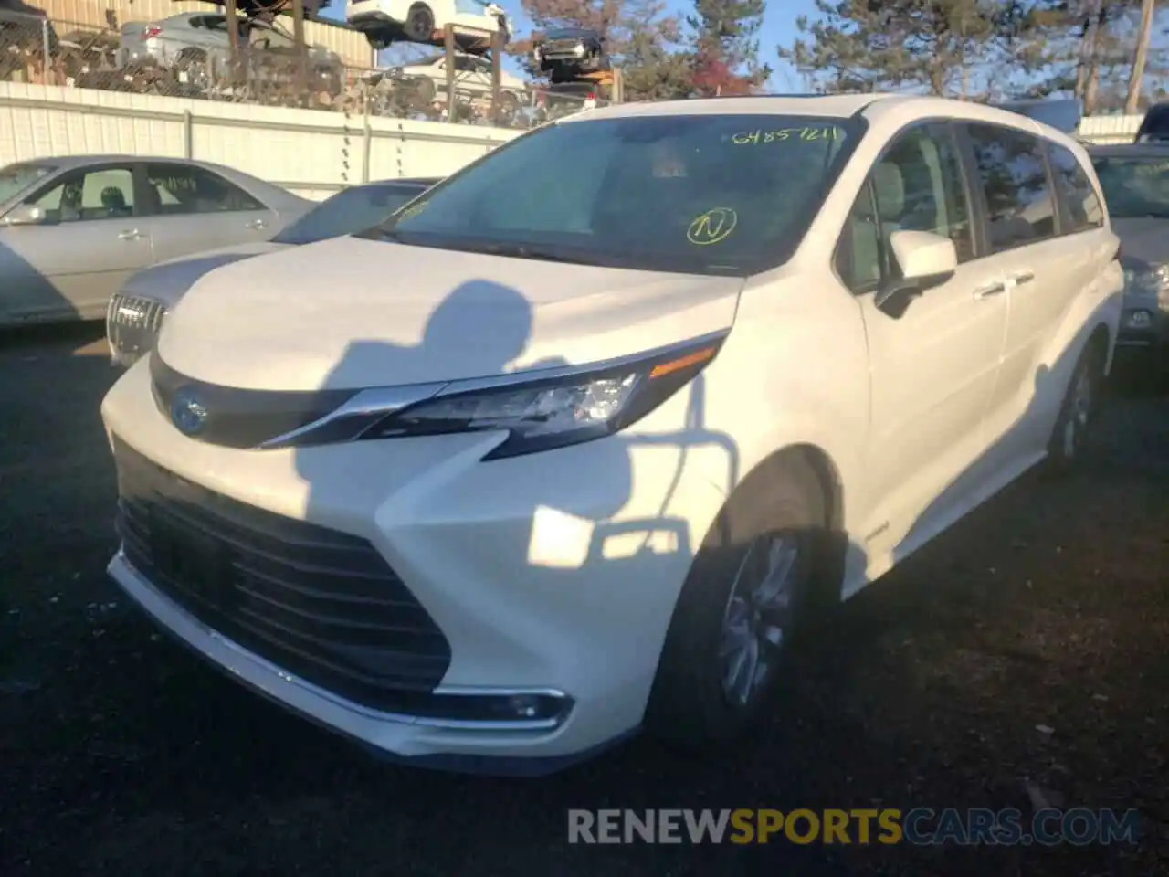 2 Photograph of a damaged car 5TDYSKFC8MS016668 TOYOTA SIENNA 2021