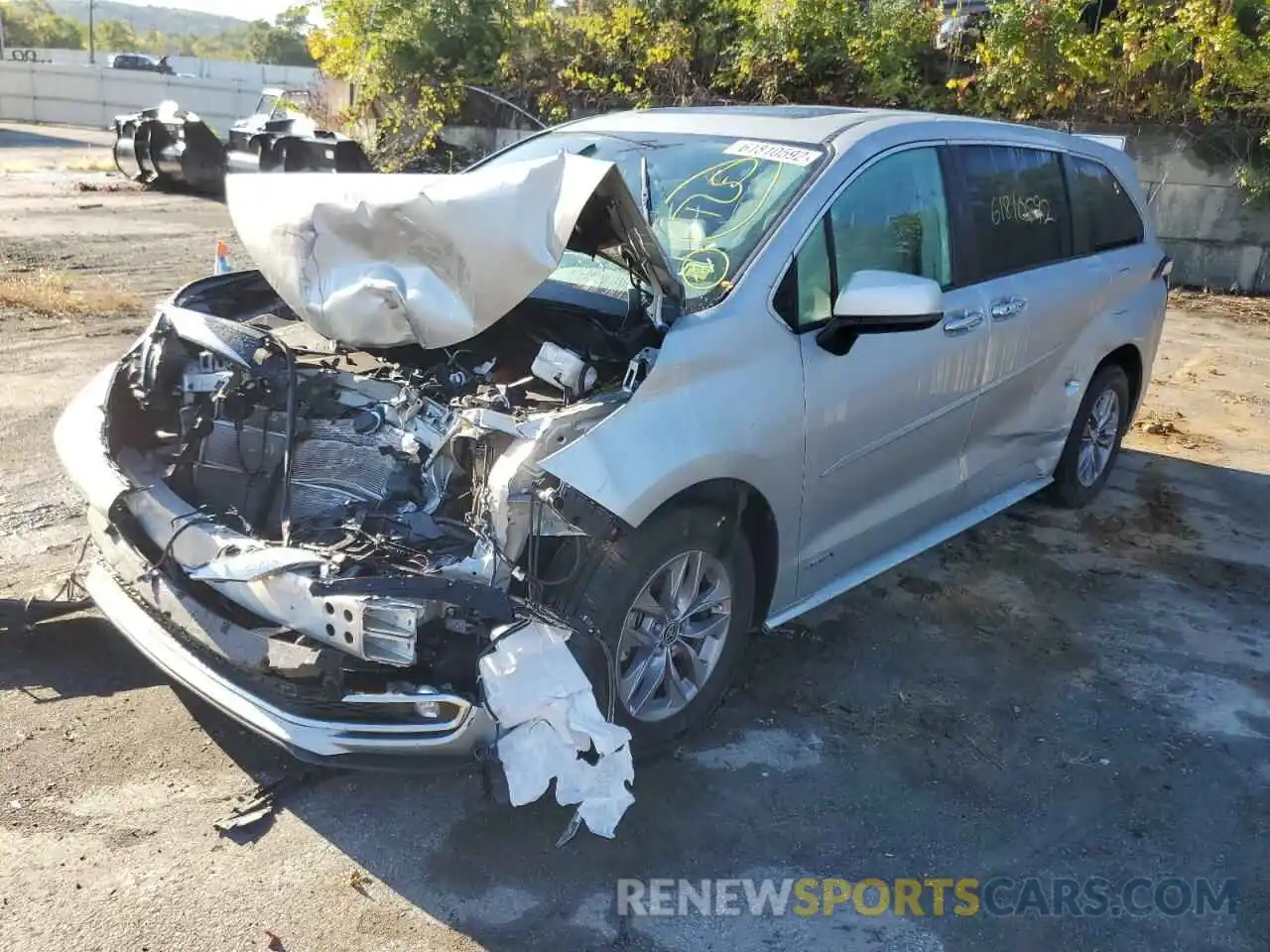 2 Photograph of a damaged car 5TDYSKFC9MS012158 TOYOTA SIENNA 2021