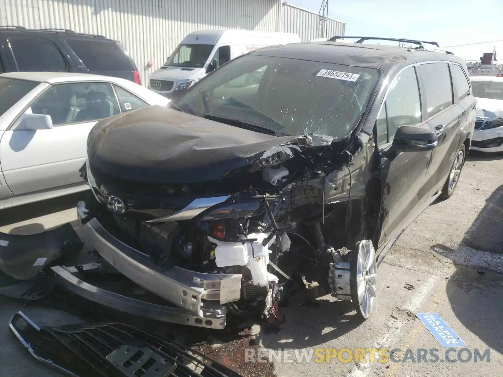 2 Photograph of a damaged car 5TDZRKEC0MS008064 TOYOTA SIENNA 2021