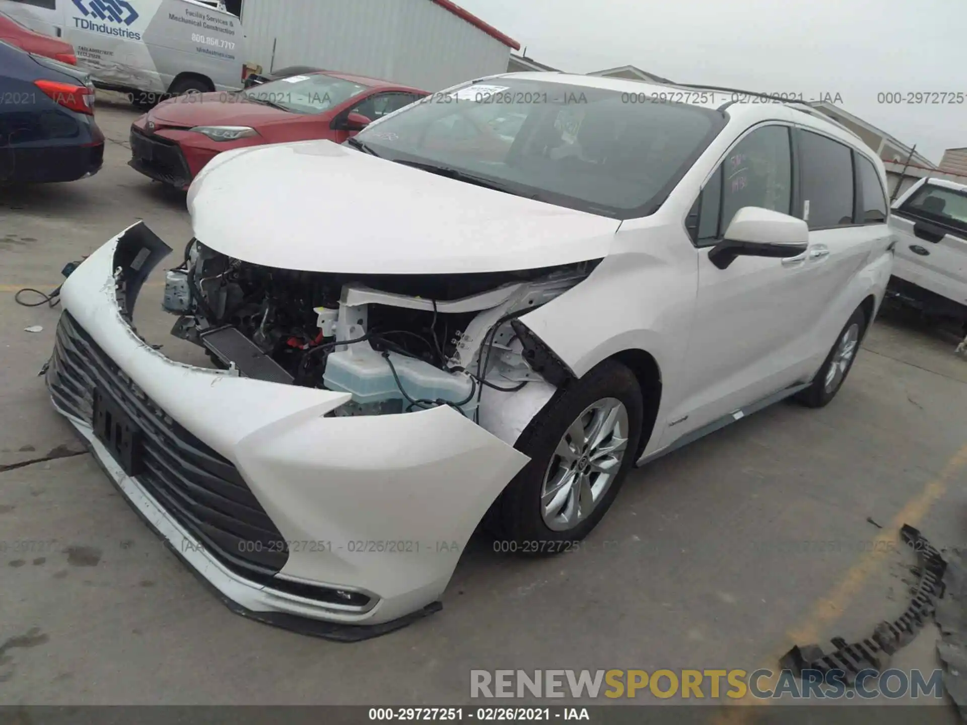 2 Photograph of a damaged car 5TDZRKEC0MS012518 TOYOTA SIENNA 2021