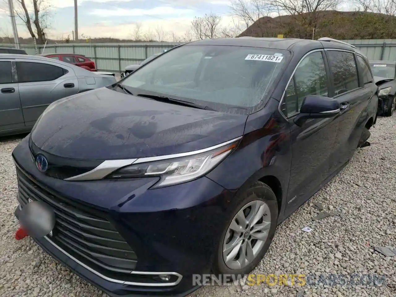 2 Photograph of a damaged car 5TDZRKEC2MS009894 TOYOTA SIENNA 2021