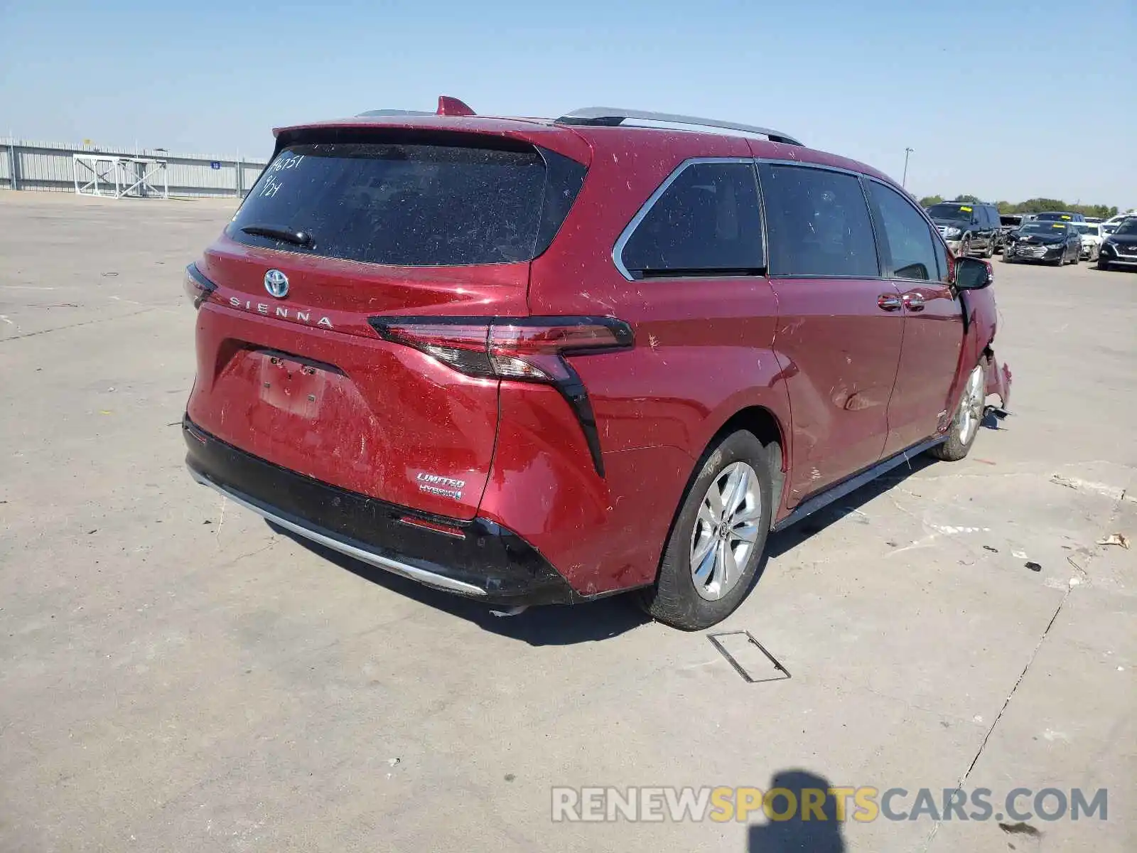 4 Фотография поврежденного автомобиля 5TDZRKEC7MS008515 TOYOTA SIENNA 2021