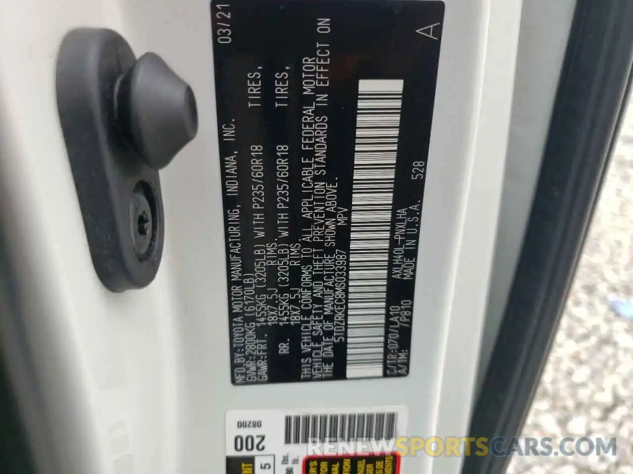 10 Фотография поврежденного автомобиля 5TDZRKEC8MS033987 TOYOTA SIENNA 2021