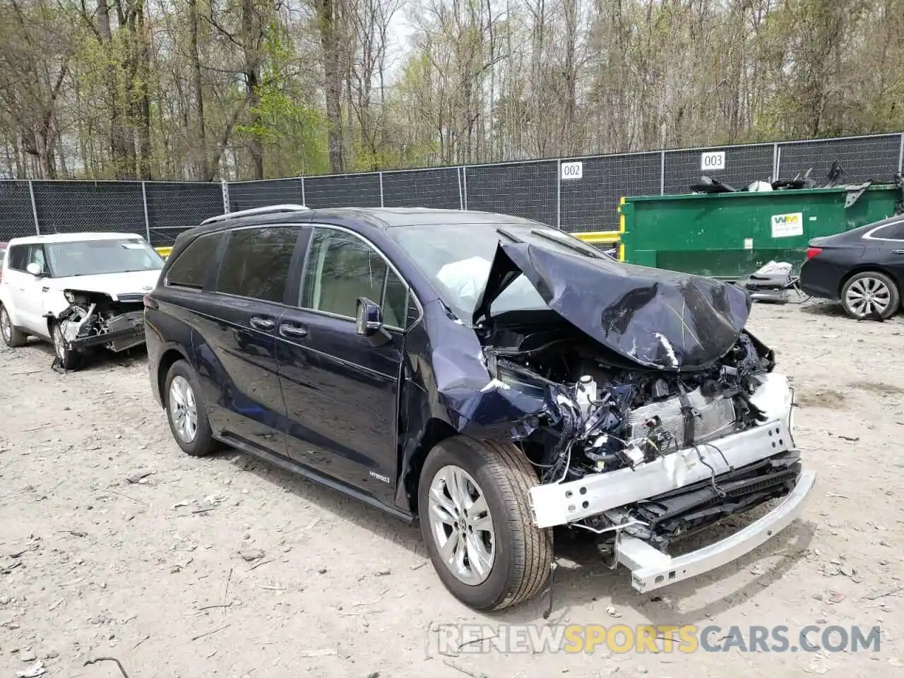 1 Photograph of a damaged car 5TDZRKECXMS023459 TOYOTA SIENNA 2021