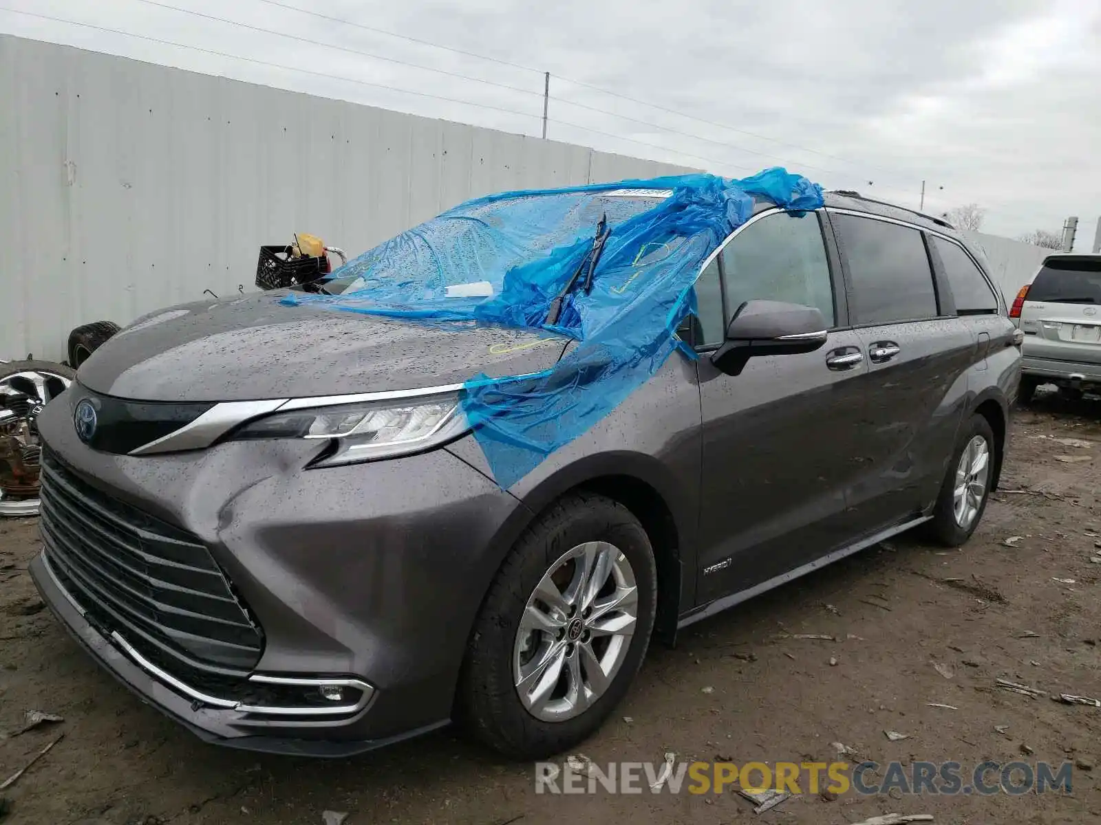 2 Photograph of a damaged car 5TDZSKFC1MS008657 TOYOTA SIENNA 2021