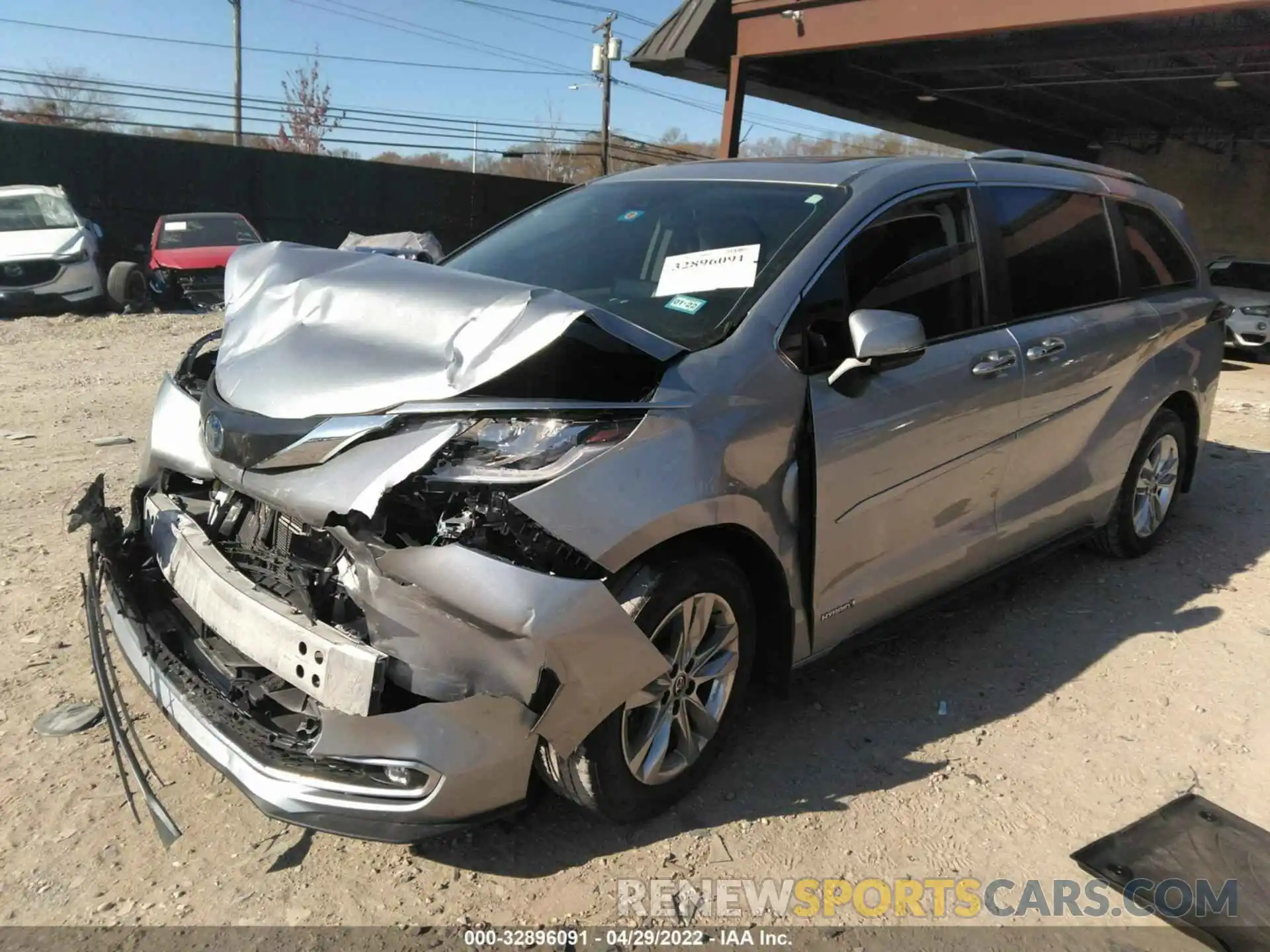 2 Photograph of a damaged car 5TDZSKFC4MS004148 TOYOTA SIENNA 2021