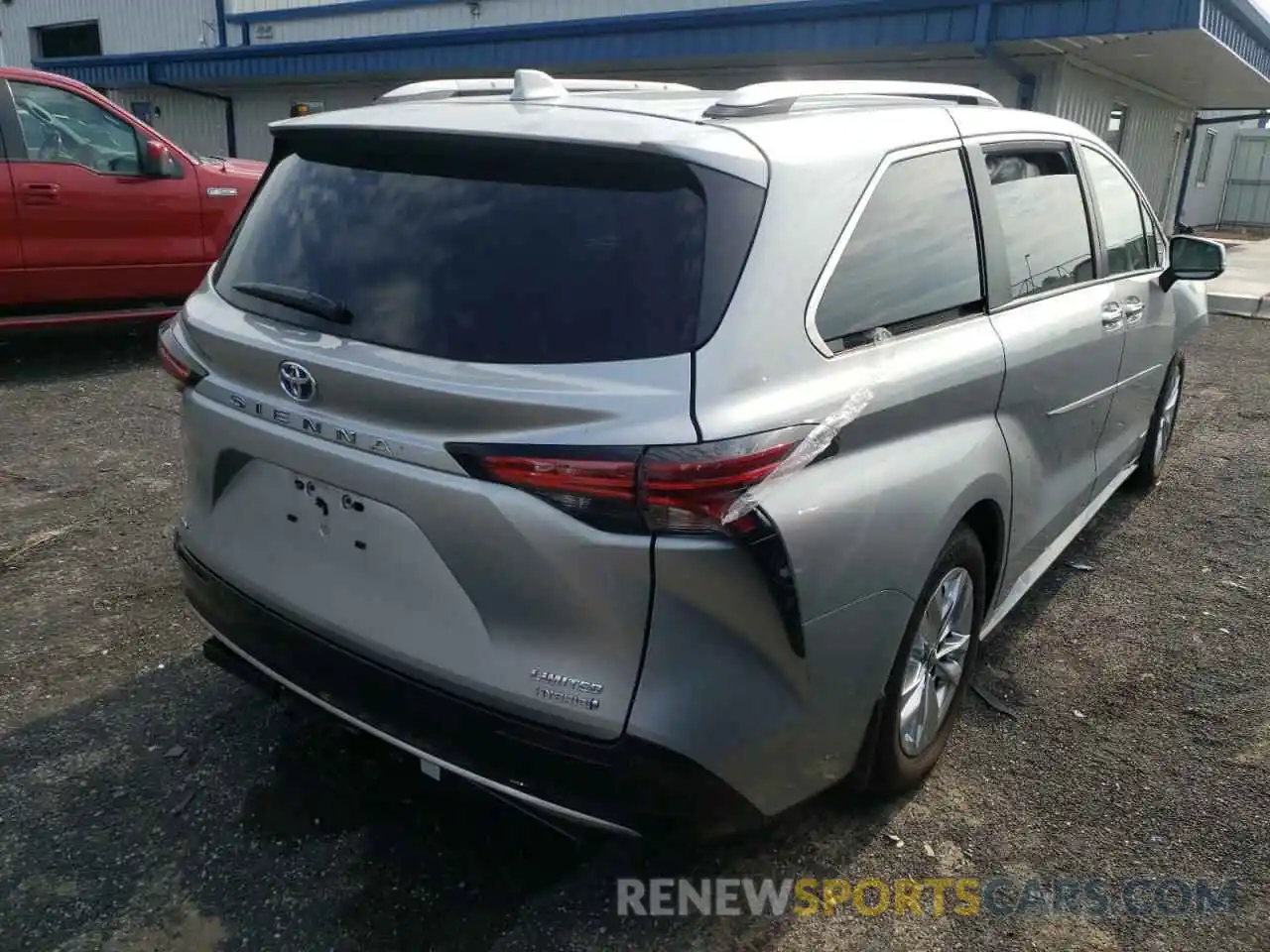 4 Photograph of a damaged car 5TDZSKFC7MS037130 TOYOTA SIENNA 2021