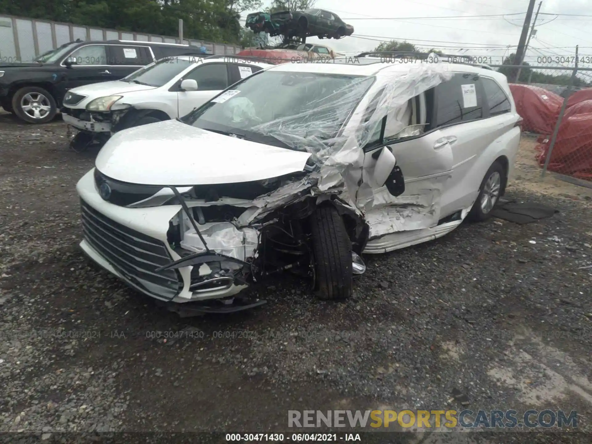 2 Photograph of a damaged car 5TDZSKFCXMS008267 TOYOTA SIENNA 2021