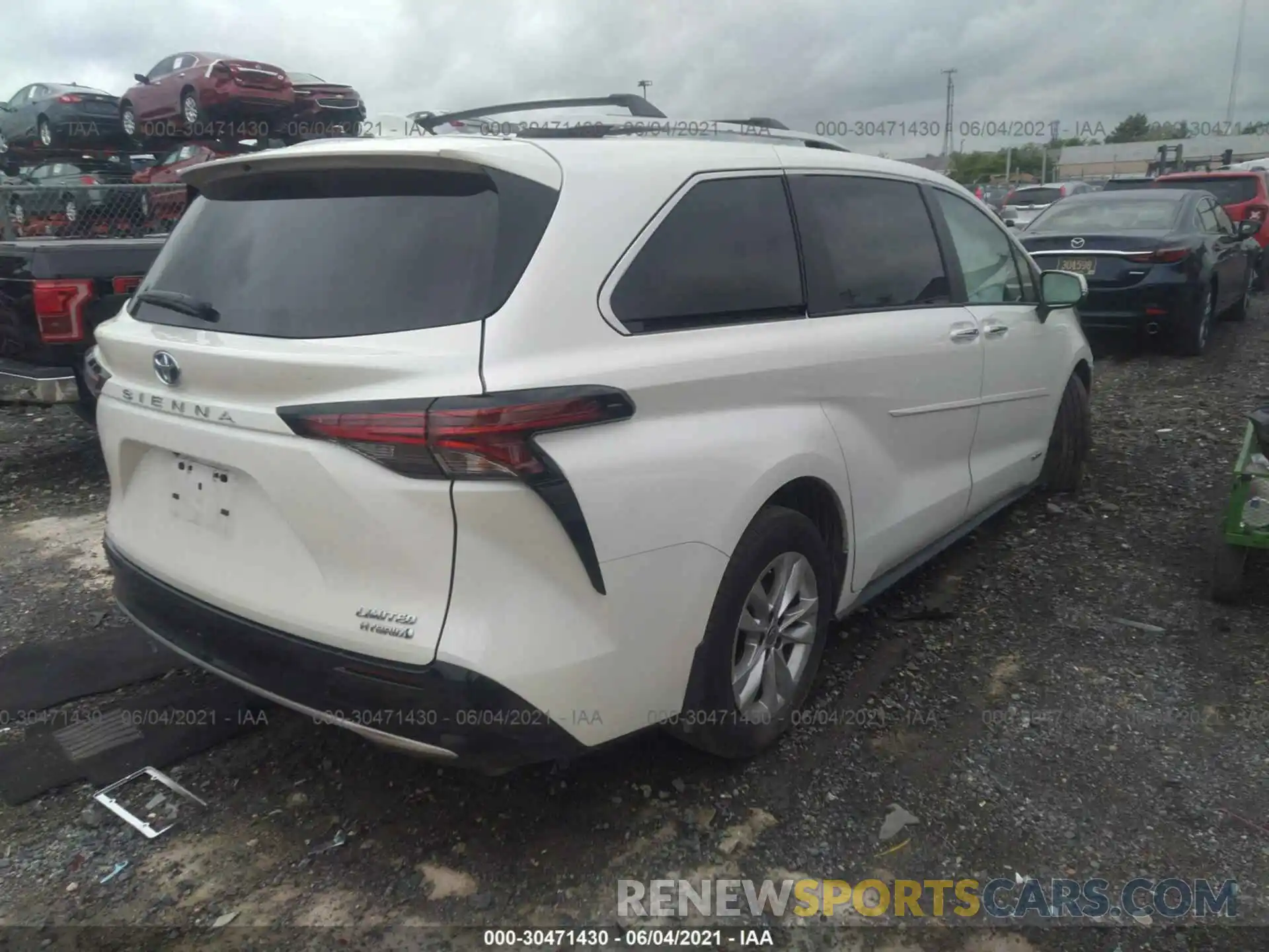 4 Фотография поврежденного автомобиля 5TDZSKFCXMS008267 TOYOTA SIENNA 2021