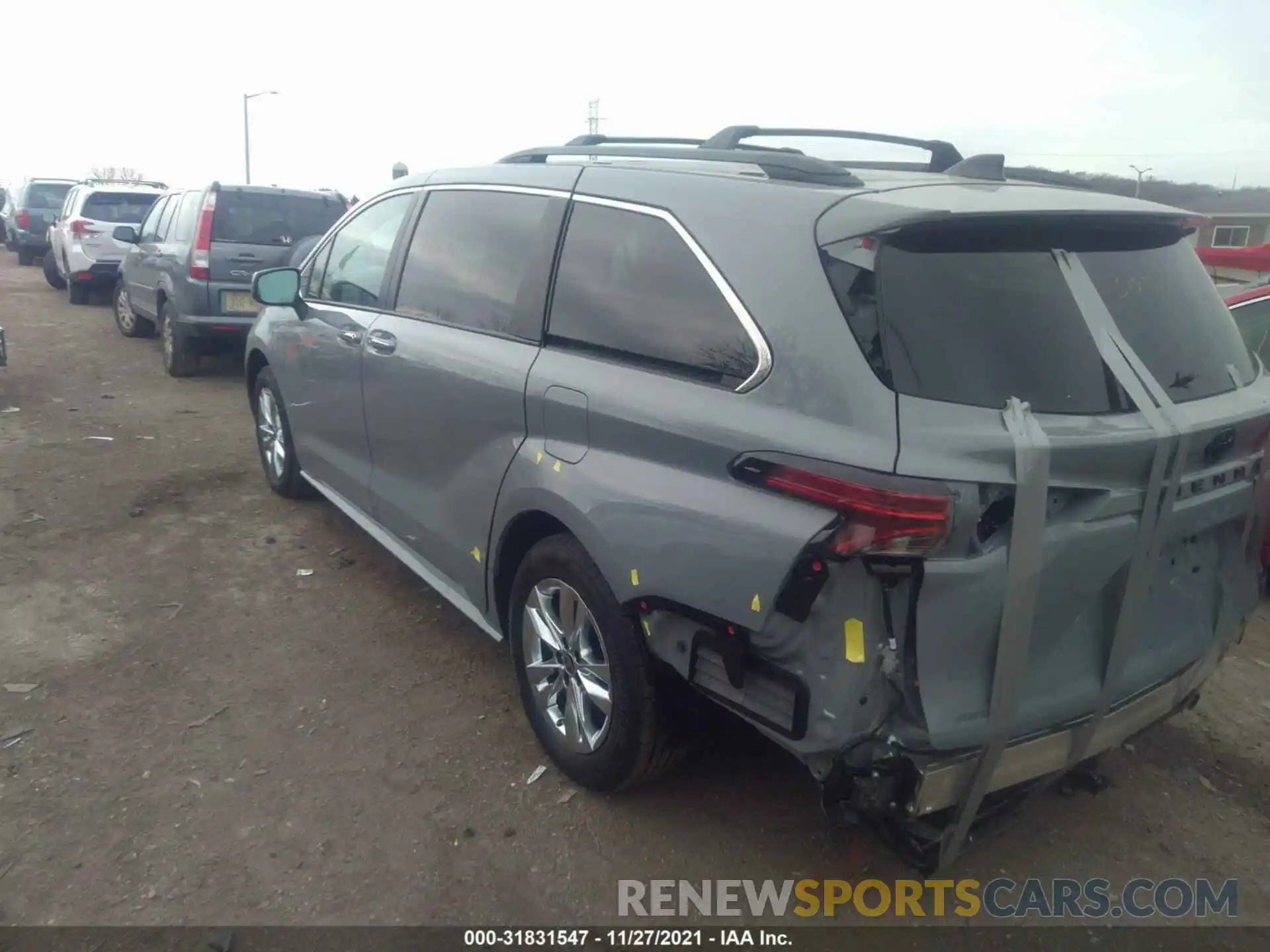 3 Фотография поврежденного автомобиля 5TDASKFC5NS043586 TOYOTA SIENNA 2022