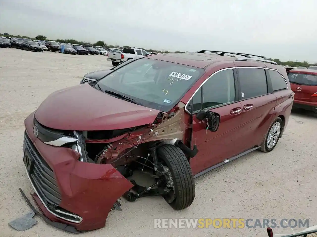 2 Photograph of a damaged car 5TDERKEC8NS078833 TOYOTA SIENNA 2022