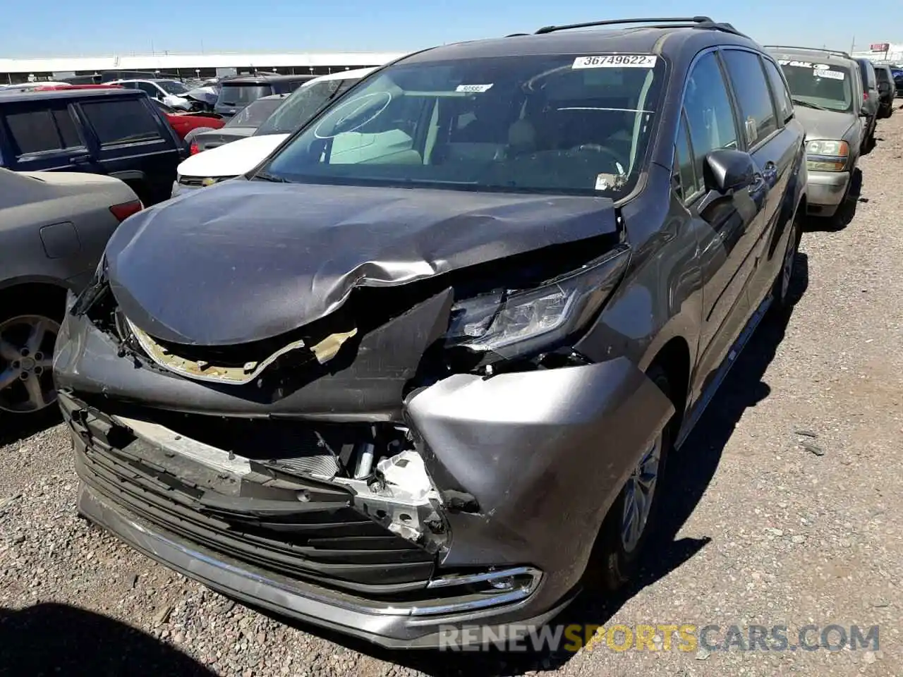 2 Photograph of a damaged car 5TDJRKEC2NS093083 TOYOTA SIENNA 2022