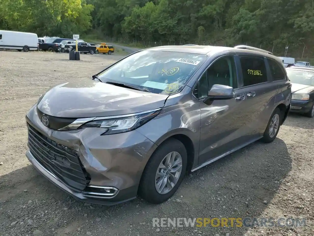 2 Photograph of a damaged car 5TDJRKEC2NS103546 TOYOTA SIENNA 2022