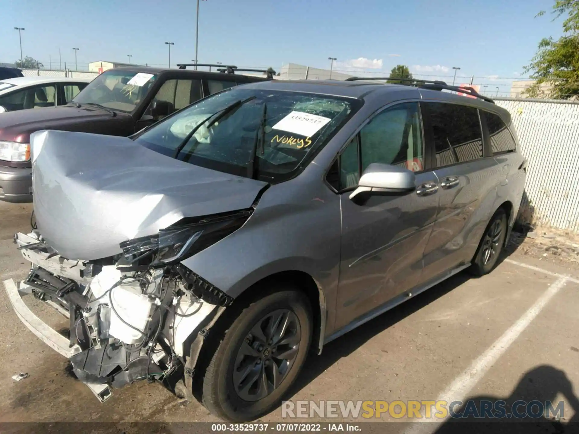 2 Фотография поврежденного автомобиля 5TDJRKEC3NS088779 TOYOTA SIENNA 2022