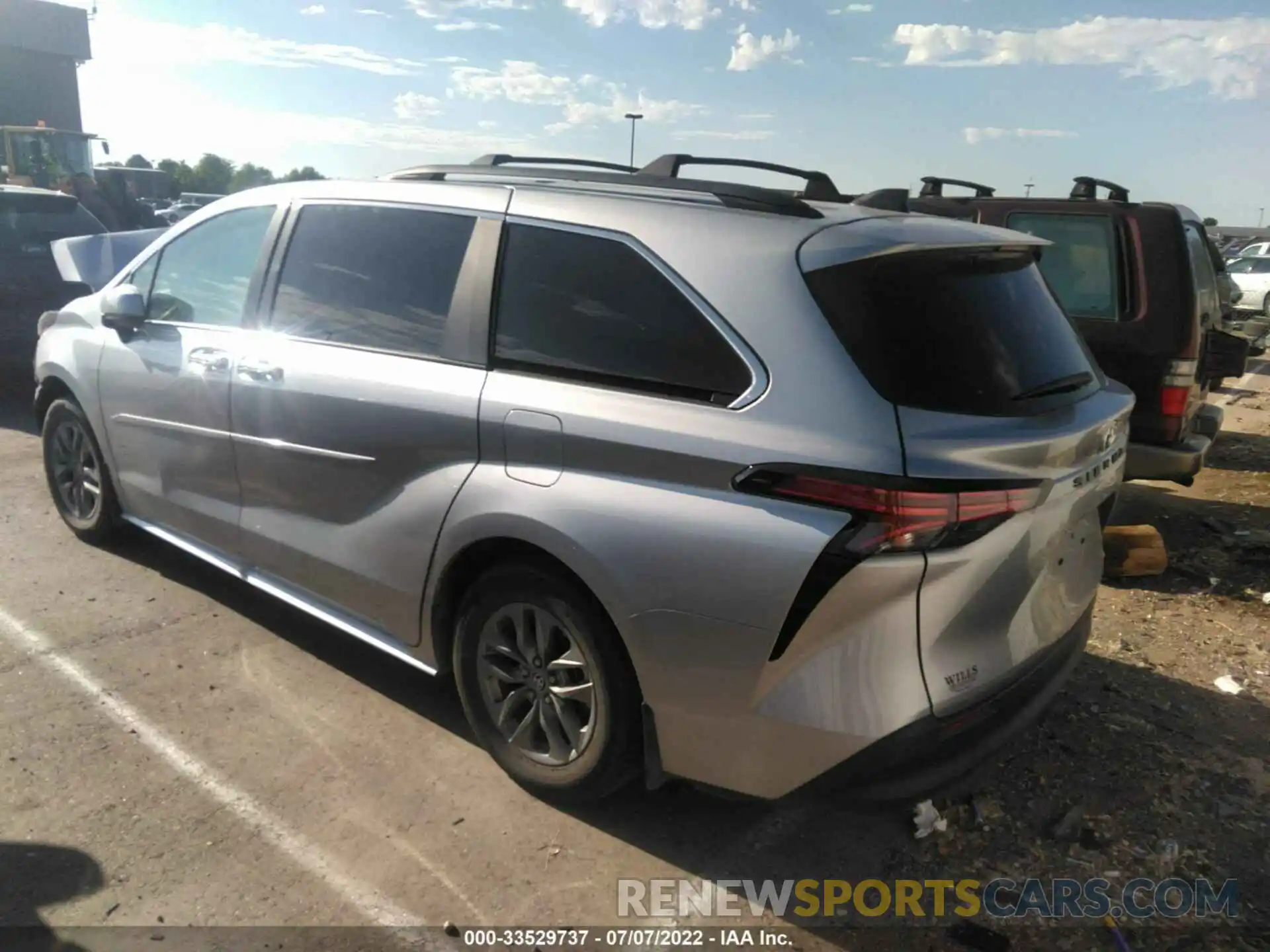 3 Фотография поврежденного автомобиля 5TDJRKEC3NS088779 TOYOTA SIENNA 2022