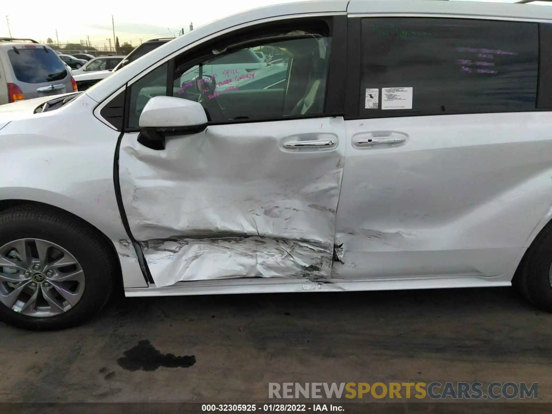 6 Фотография поврежденного автомобиля 5TDJRKEC3NS089513 TOYOTA SIENNA 2022