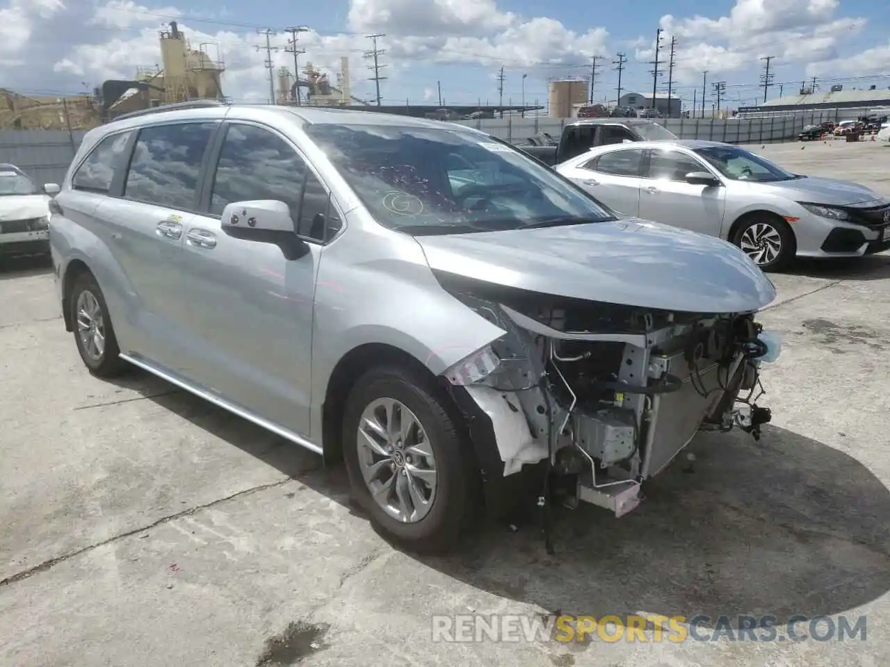 1 Photograph of a damaged car 5TDJRKEC7NS097324 TOYOTA SIENNA 2022