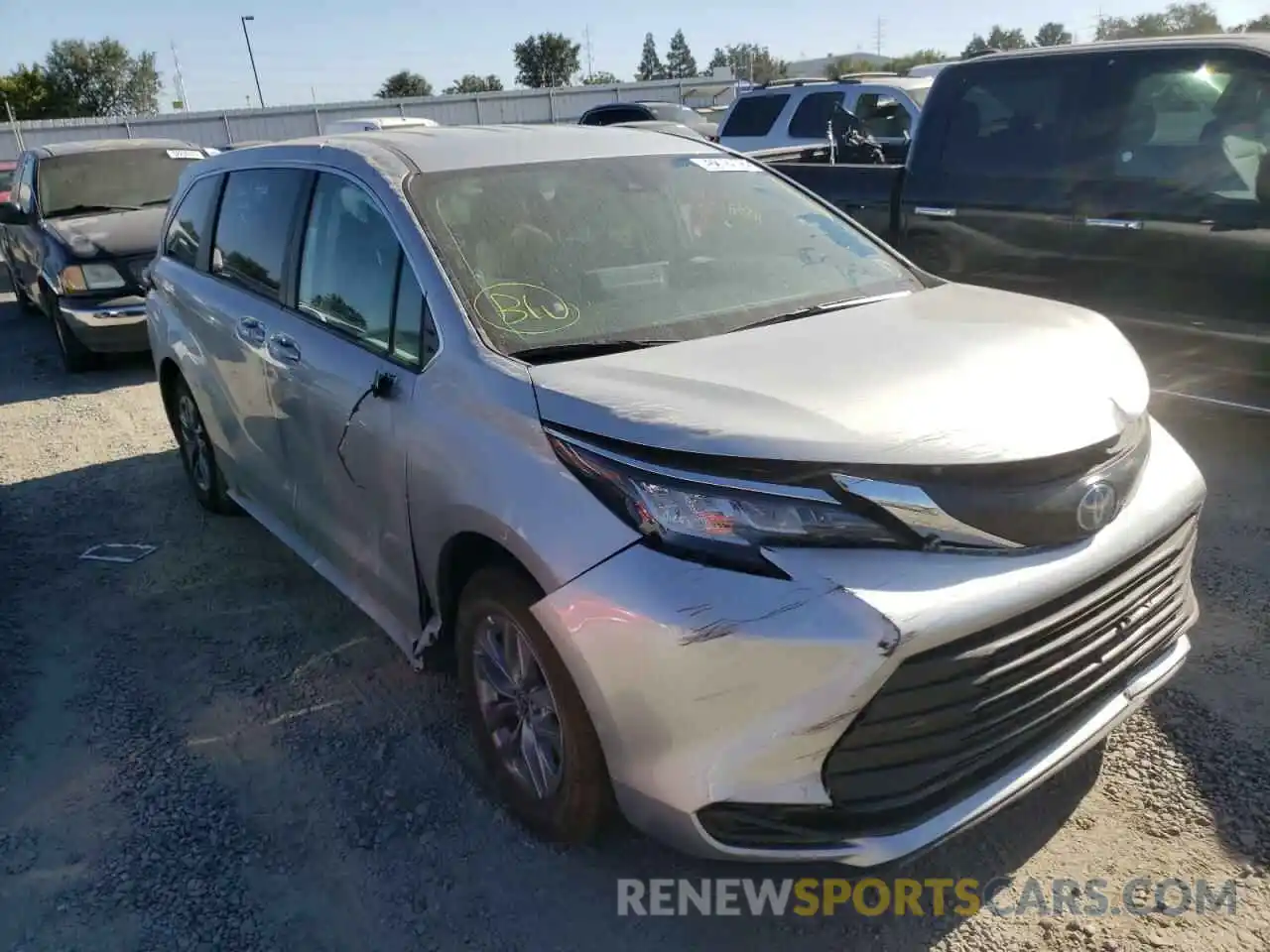 1 Photograph of a damaged car 5TDKRKEC0NS100858 TOYOTA SIENNA 2022