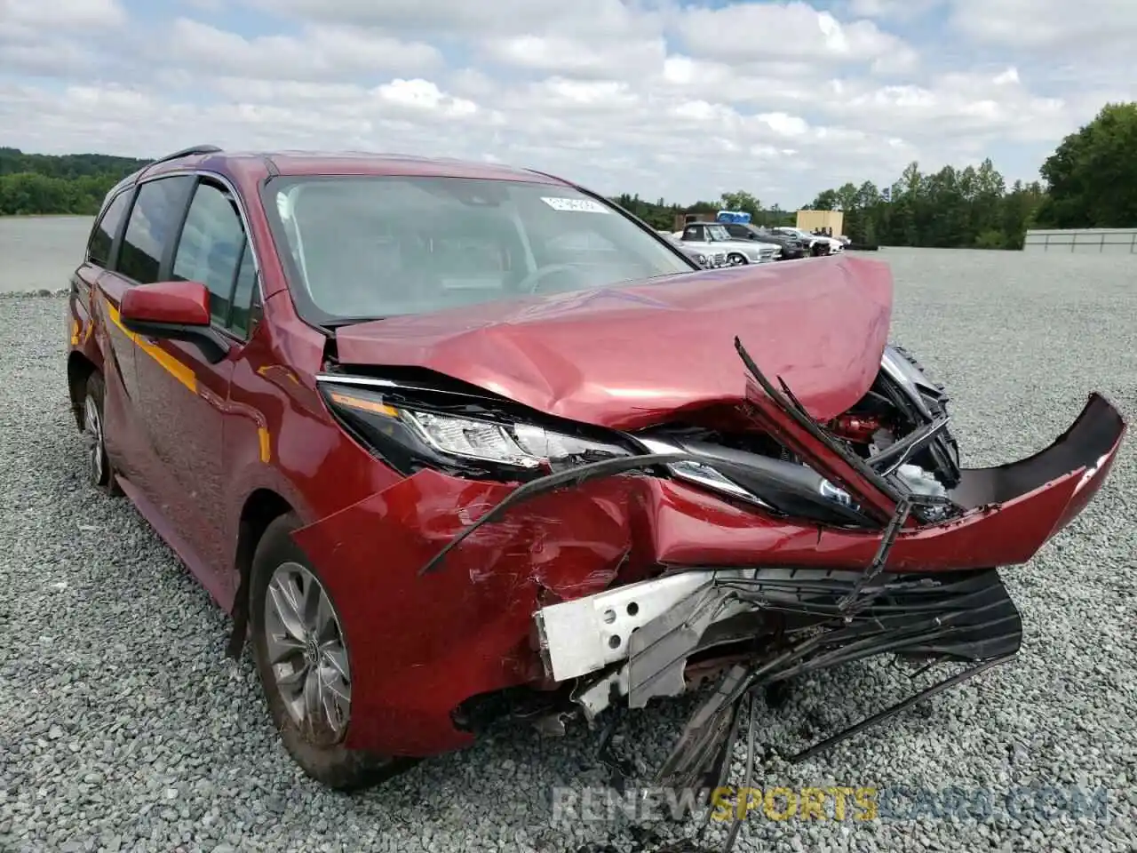 1 Фотография поврежденного автомобиля 5TDKRKEC1NS098179 TOYOTA SIENNA 2022