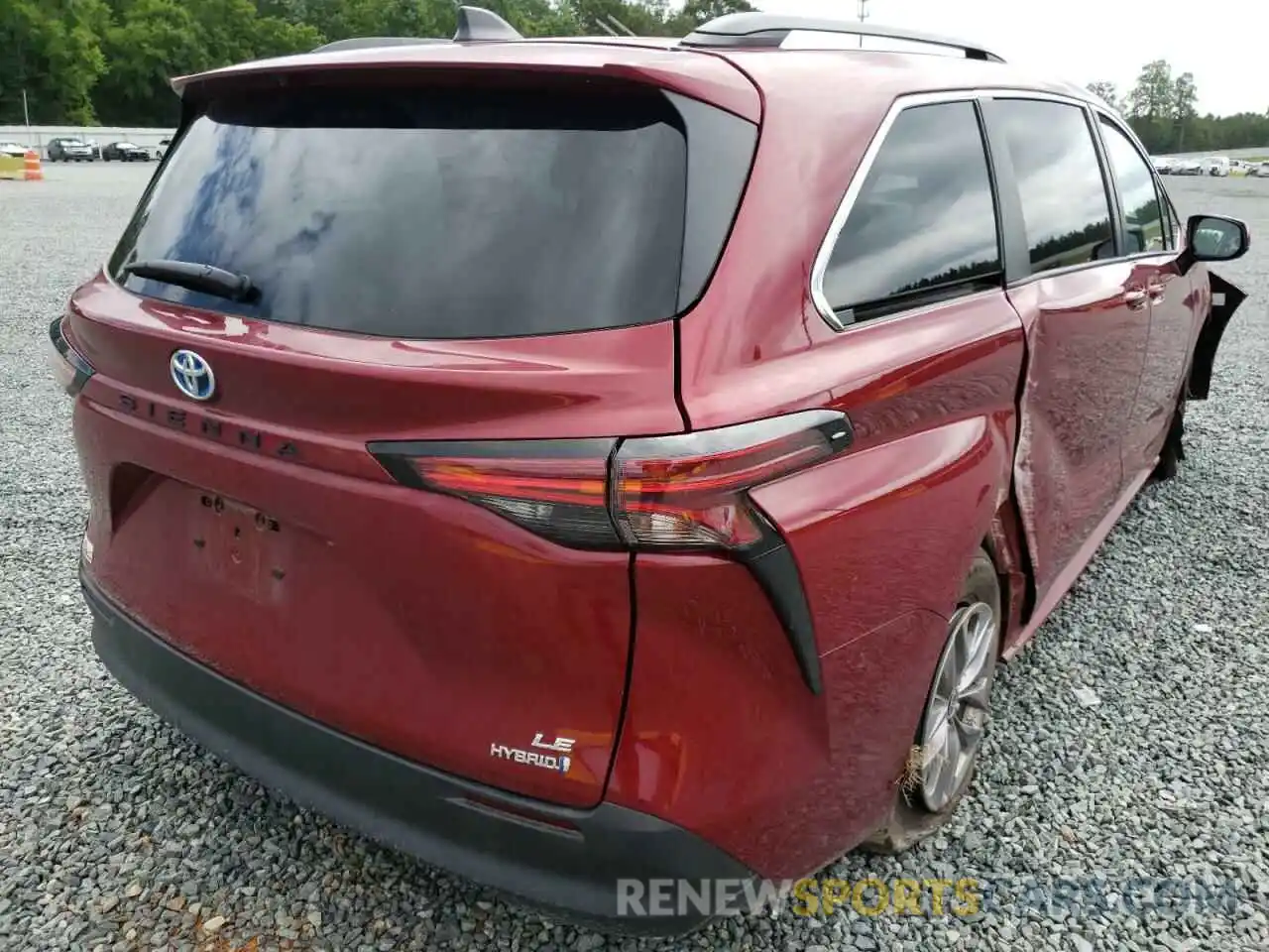 4 Фотография поврежденного автомобиля 5TDKRKEC1NS098179 TOYOTA SIENNA 2022