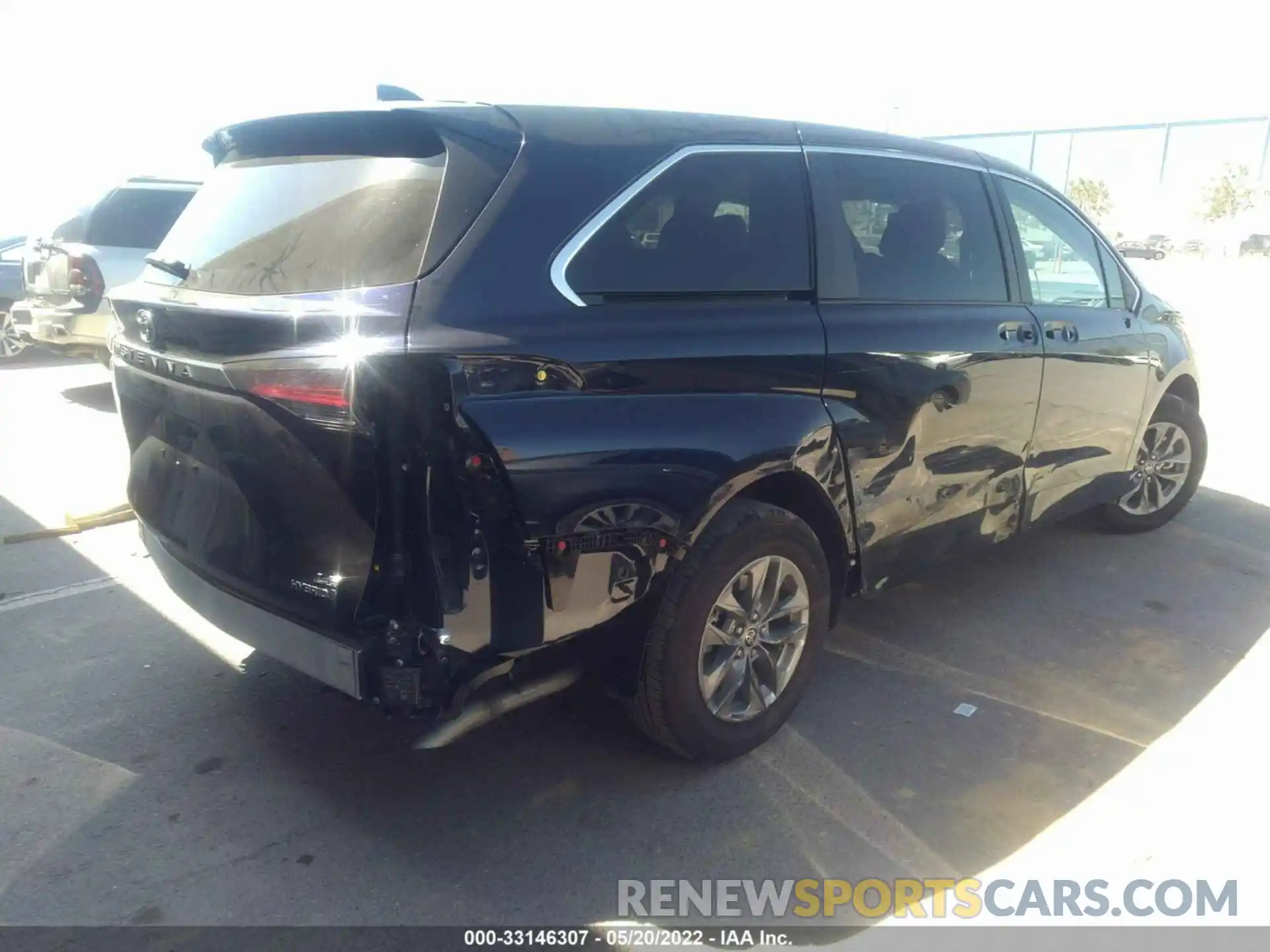 4 Фотография поврежденного автомобиля 5TDKRKEC2NS095758 TOYOTA SIENNA 2022