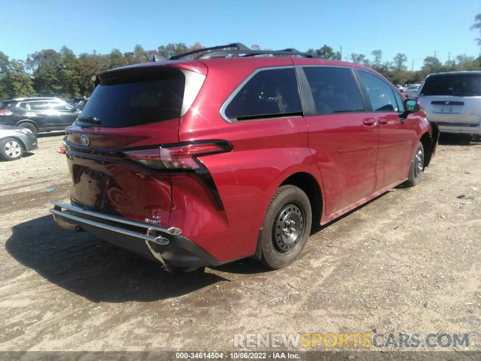 4 Фотография поврежденного автомобиля 5TDKRKEC6NS077411 TOYOTA SIENNA 2022