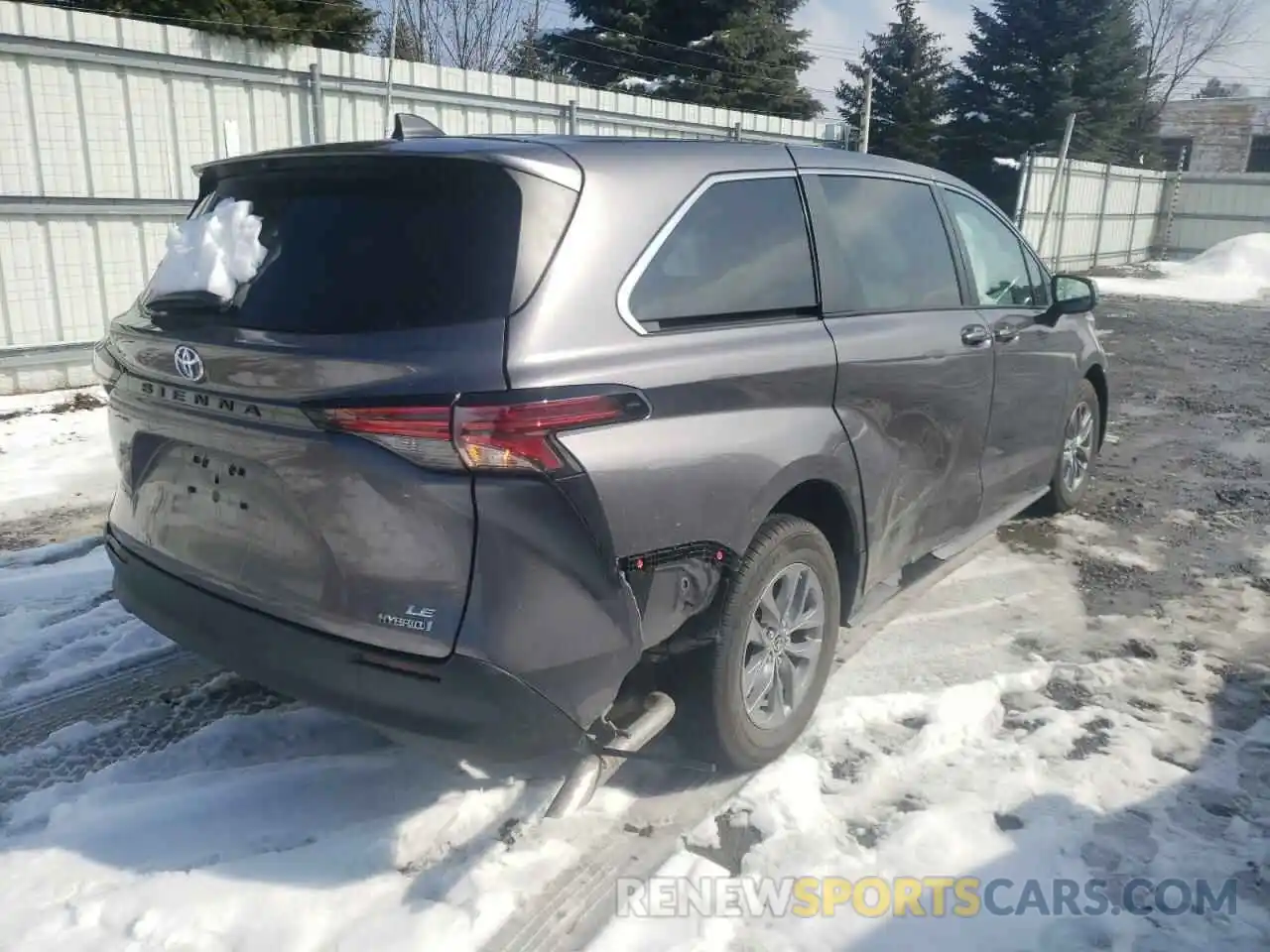 4 Фотография поврежденного автомобиля 5TDKRKEC8NS087258 TOYOTA SIENNA 2022