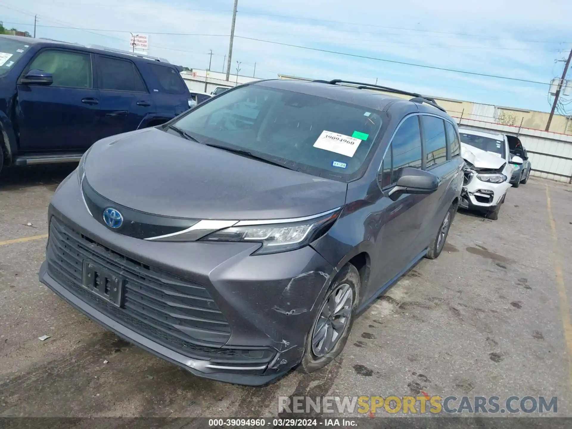 2 Фотография поврежденного автомобиля 5TDKRKEC9NS087964 TOYOTA SIENNA 2022