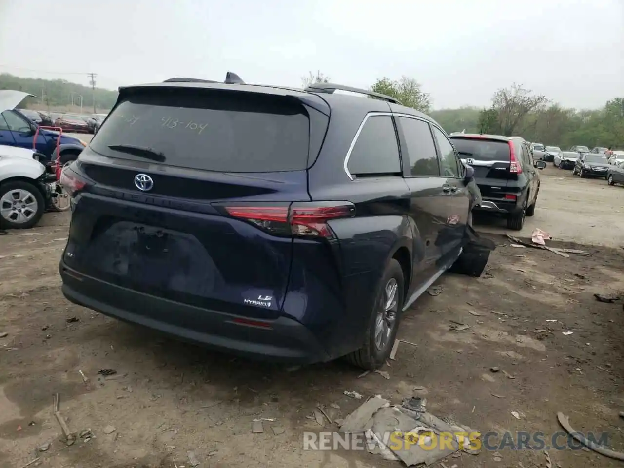 4 Фотография поврежденного автомобиля 5TDKSKFC6NS053256 TOYOTA SIENNA 2022