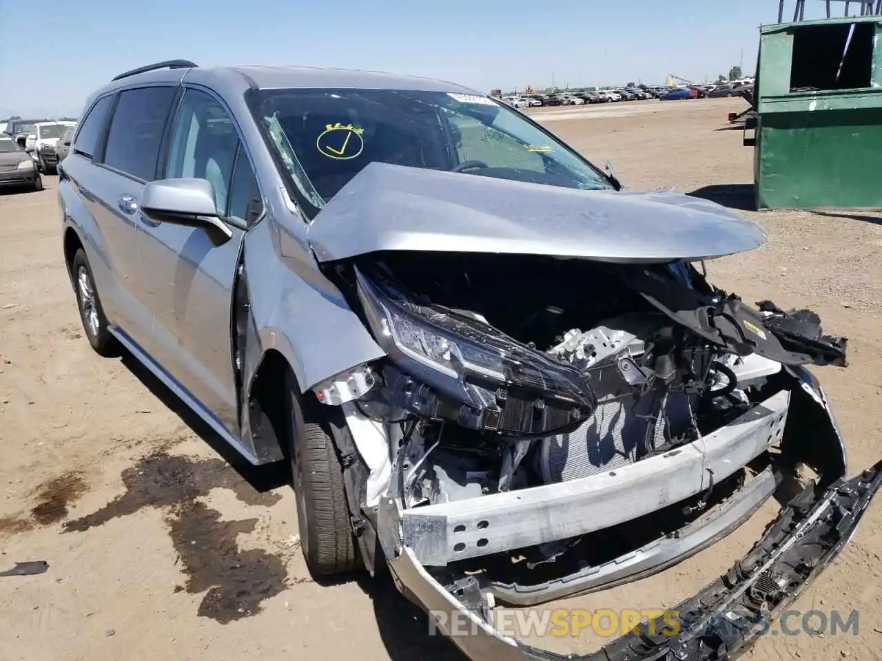 1 Photograph of a damaged car 5TDKSKFC7NS050074 TOYOTA SIENNA 2022