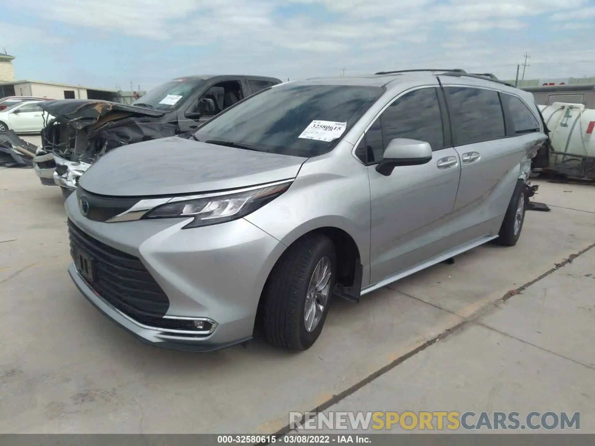 2 Фотография поврежденного автомобиля 5TDYRKEC0NS091881 TOYOTA SIENNA 2022