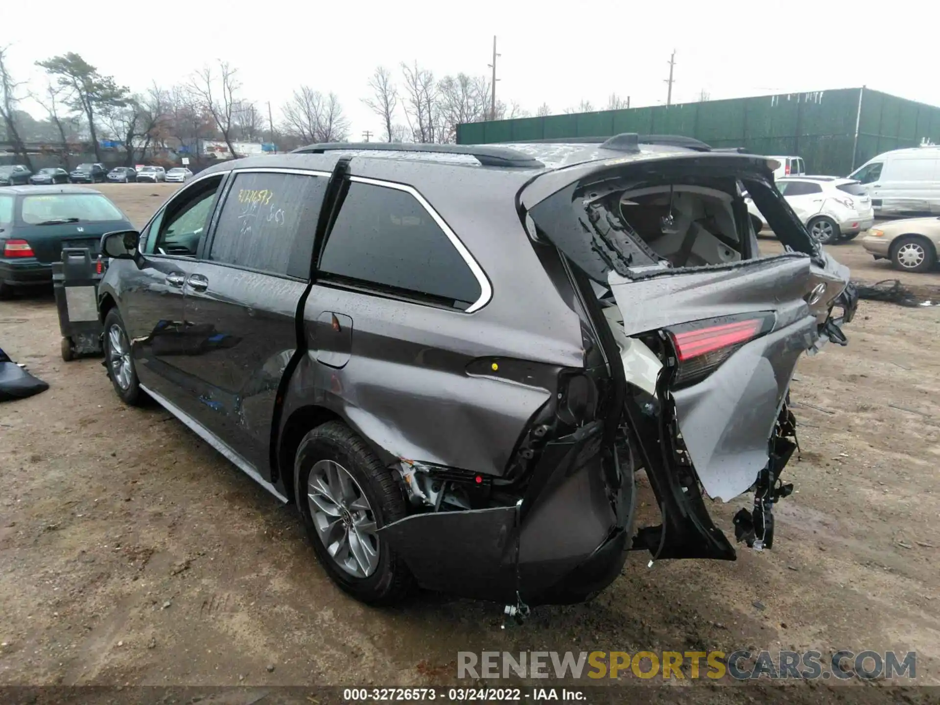 3 Фотография поврежденного автомобиля 5TDYRKEC2NS085872 TOYOTA SIENNA 2022