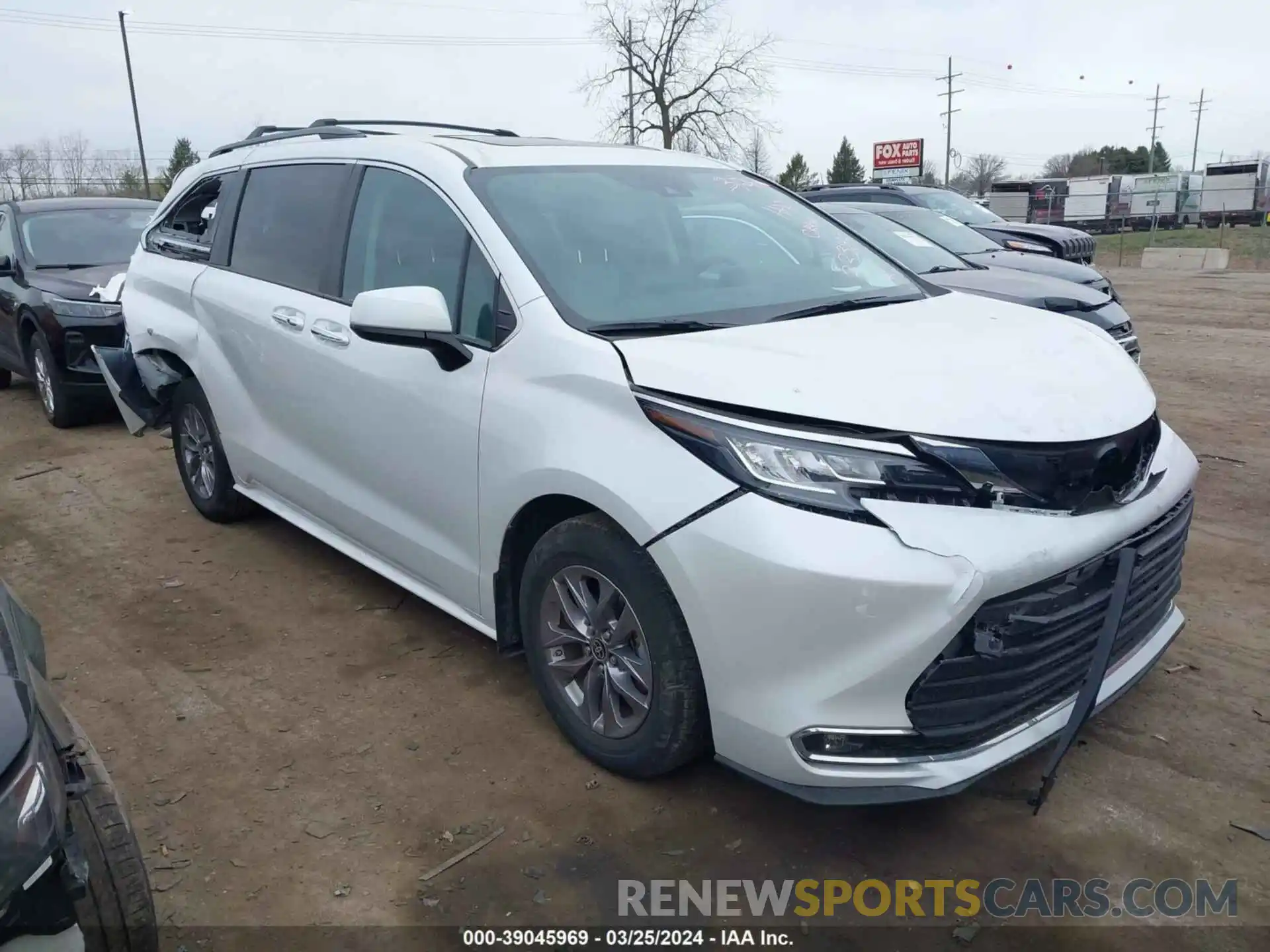 1 Photograph of a damaged car 5TDYRKEC2NS133385 TOYOTA SIENNA 2022