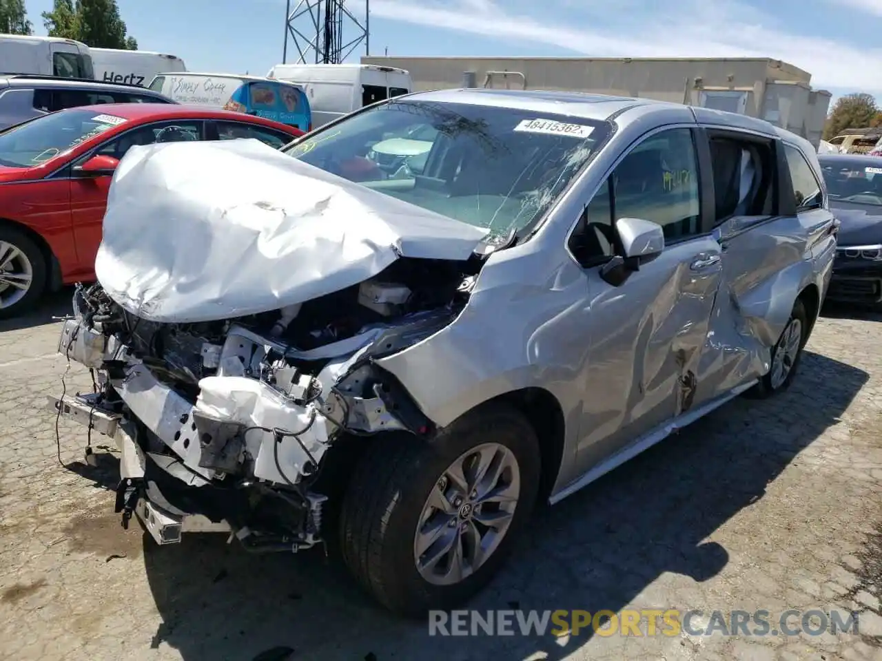 2 Photograph of a damaged car 5TDYRKEC4NS084464 TOYOTA SIENNA 2022